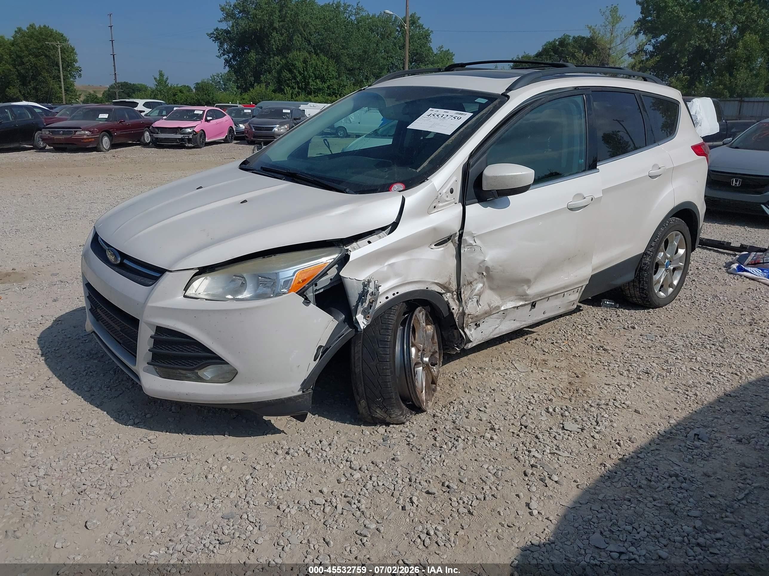 2013 Ford Escape Se White vin: 1FMCU9G98DUB46473