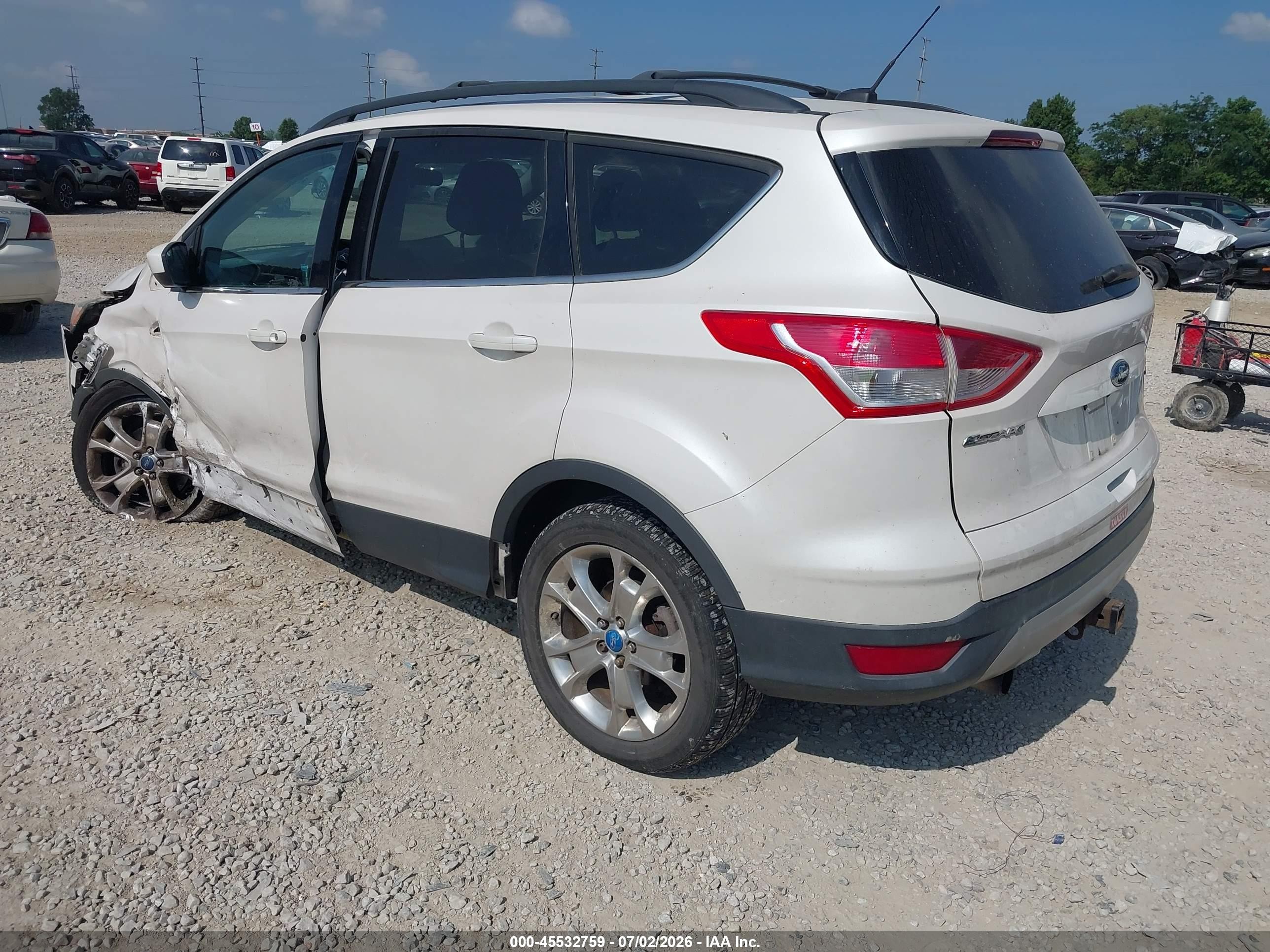 2013 Ford Escape Se White vin: 1FMCU9G98DUB46473