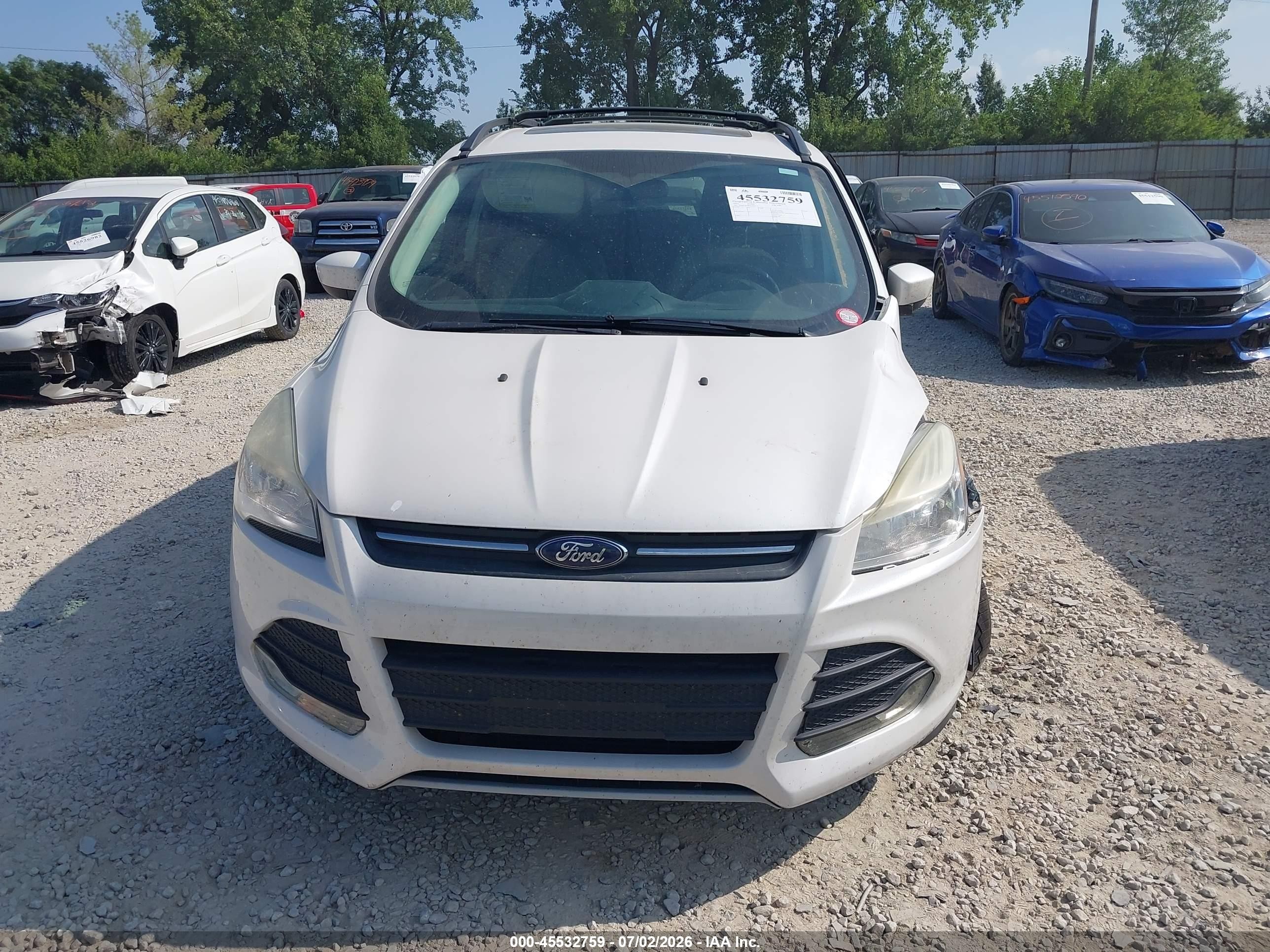 2013 Ford Escape Se White vin: 1FMCU9G98DUB46473