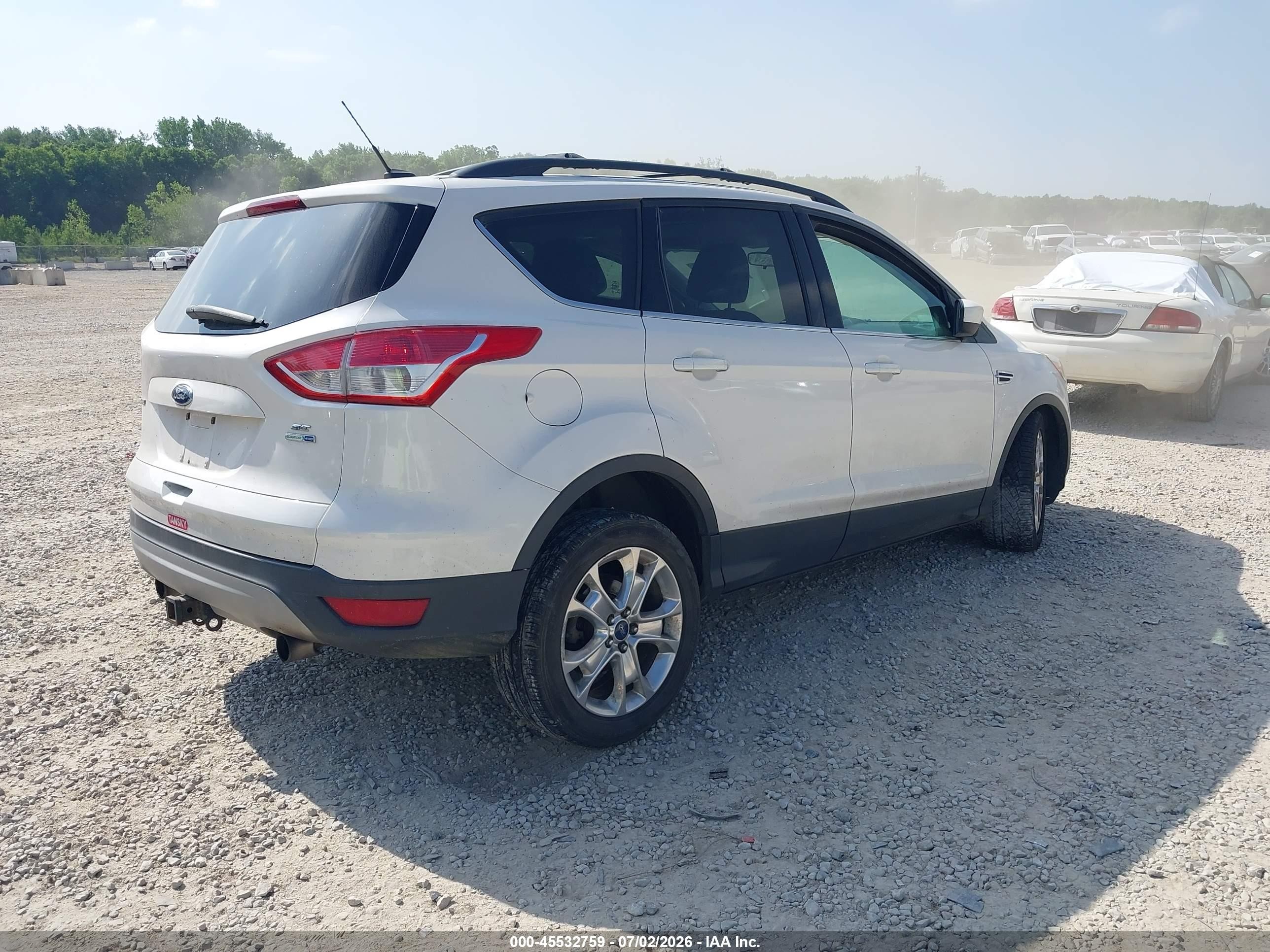 2013 Ford Escape Se White vin: 1FMCU9G98DUB46473