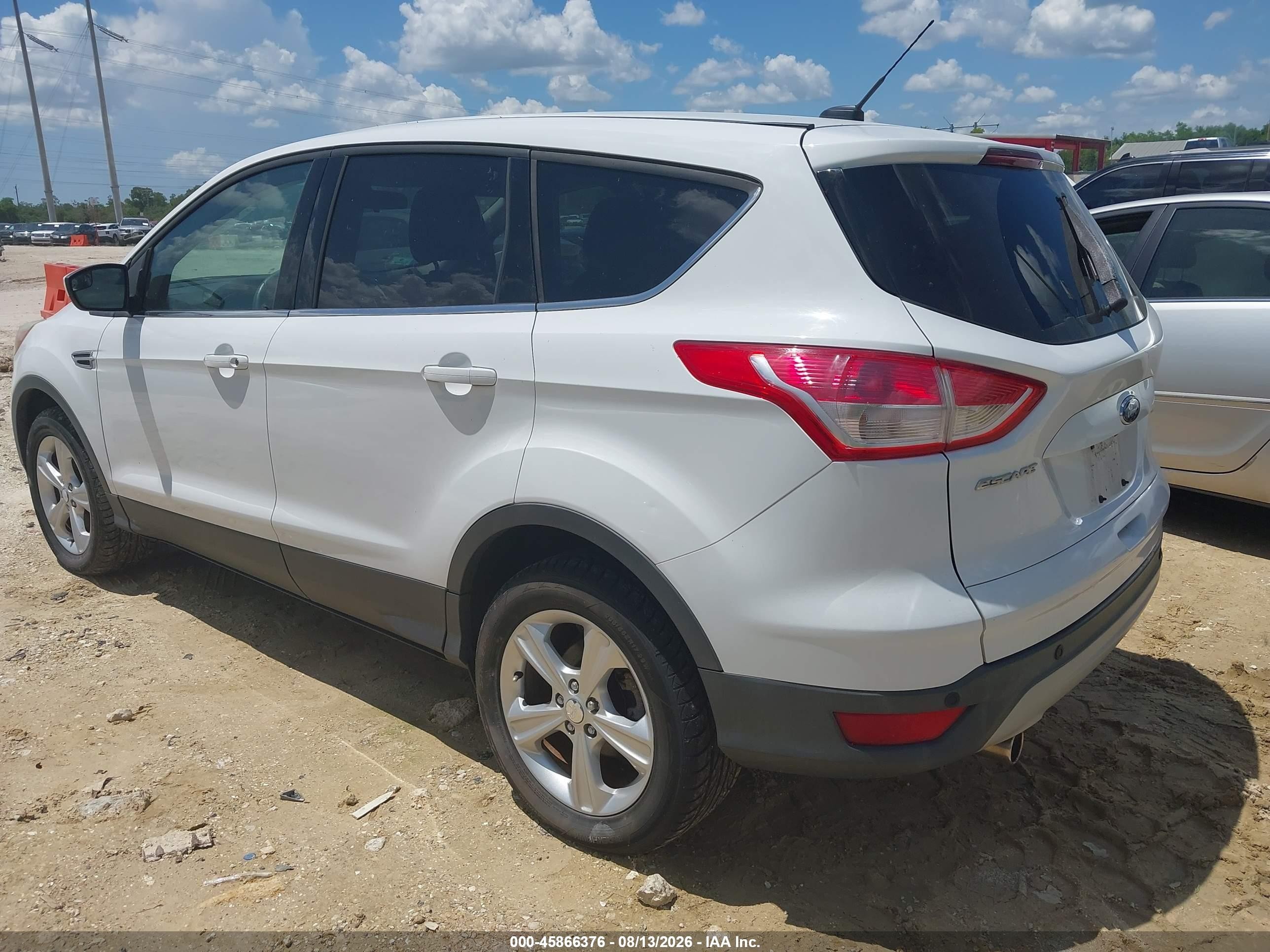 2013 Ford Escape Se White vin: 1FMCU9G98DUC72932