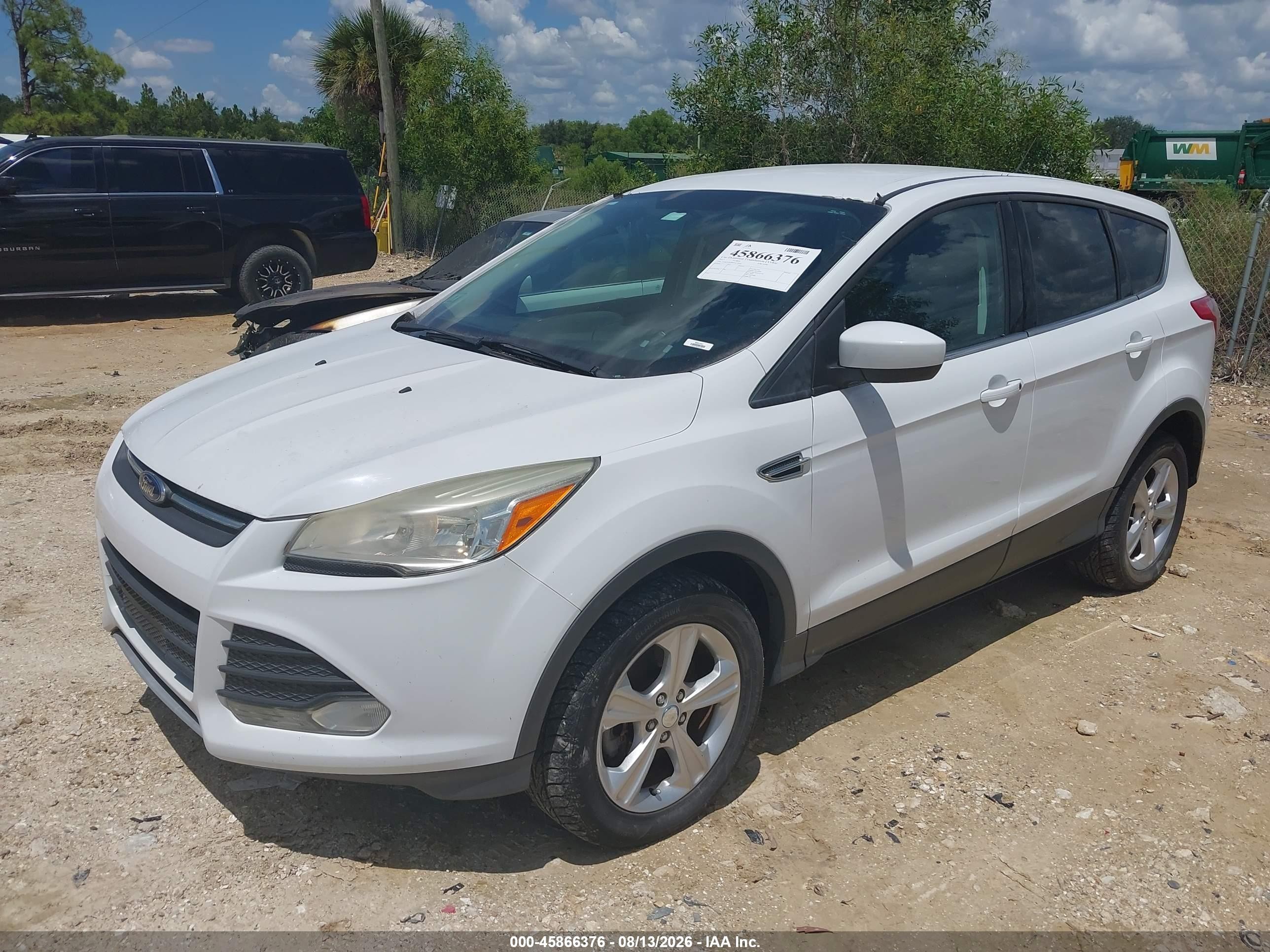 2013 Ford Escape Se White vin: 1FMCU9G98DUC72932