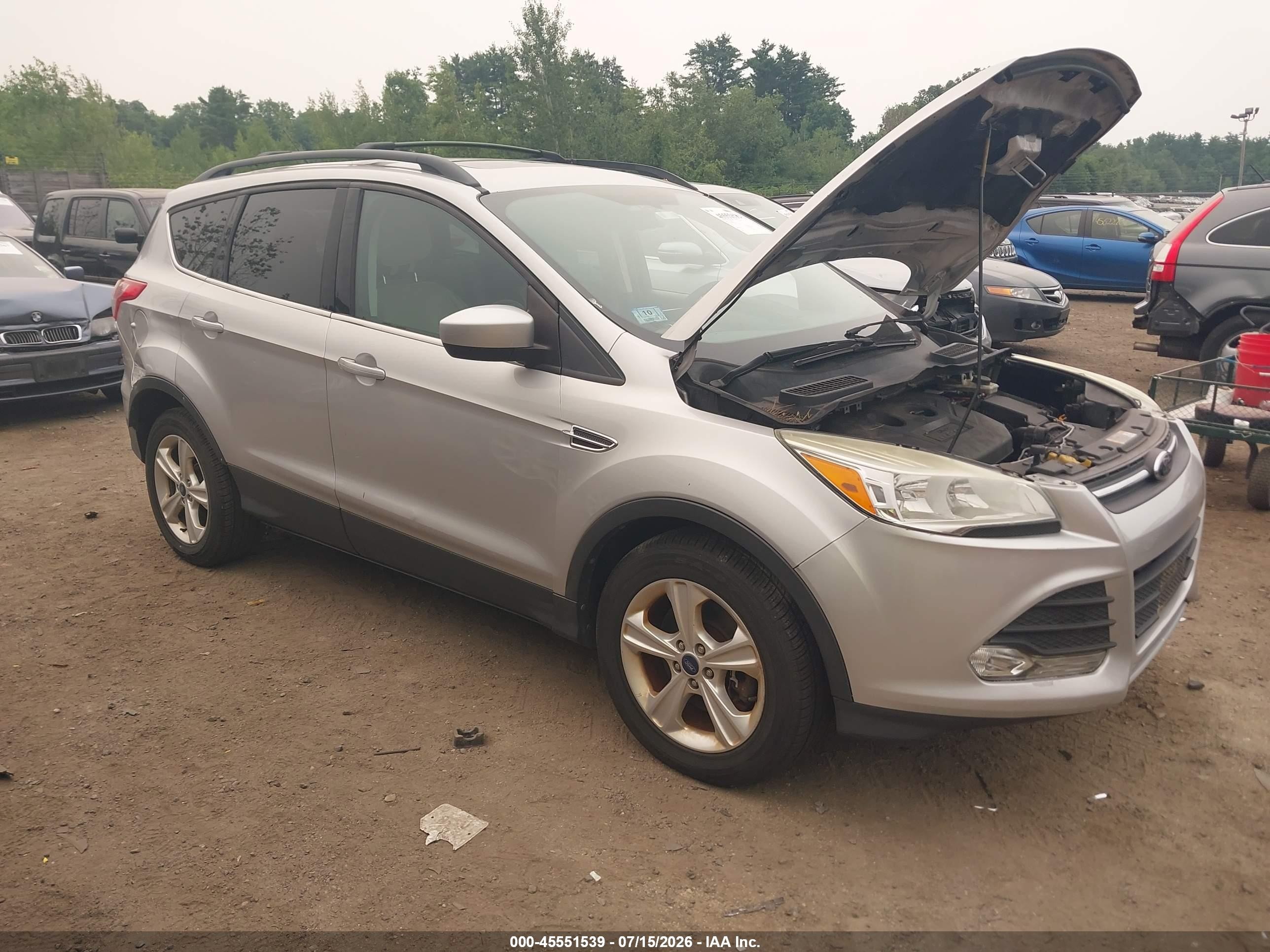 2014 Ford Escape Se Silver vin: 1FMCU9G98EUA34158