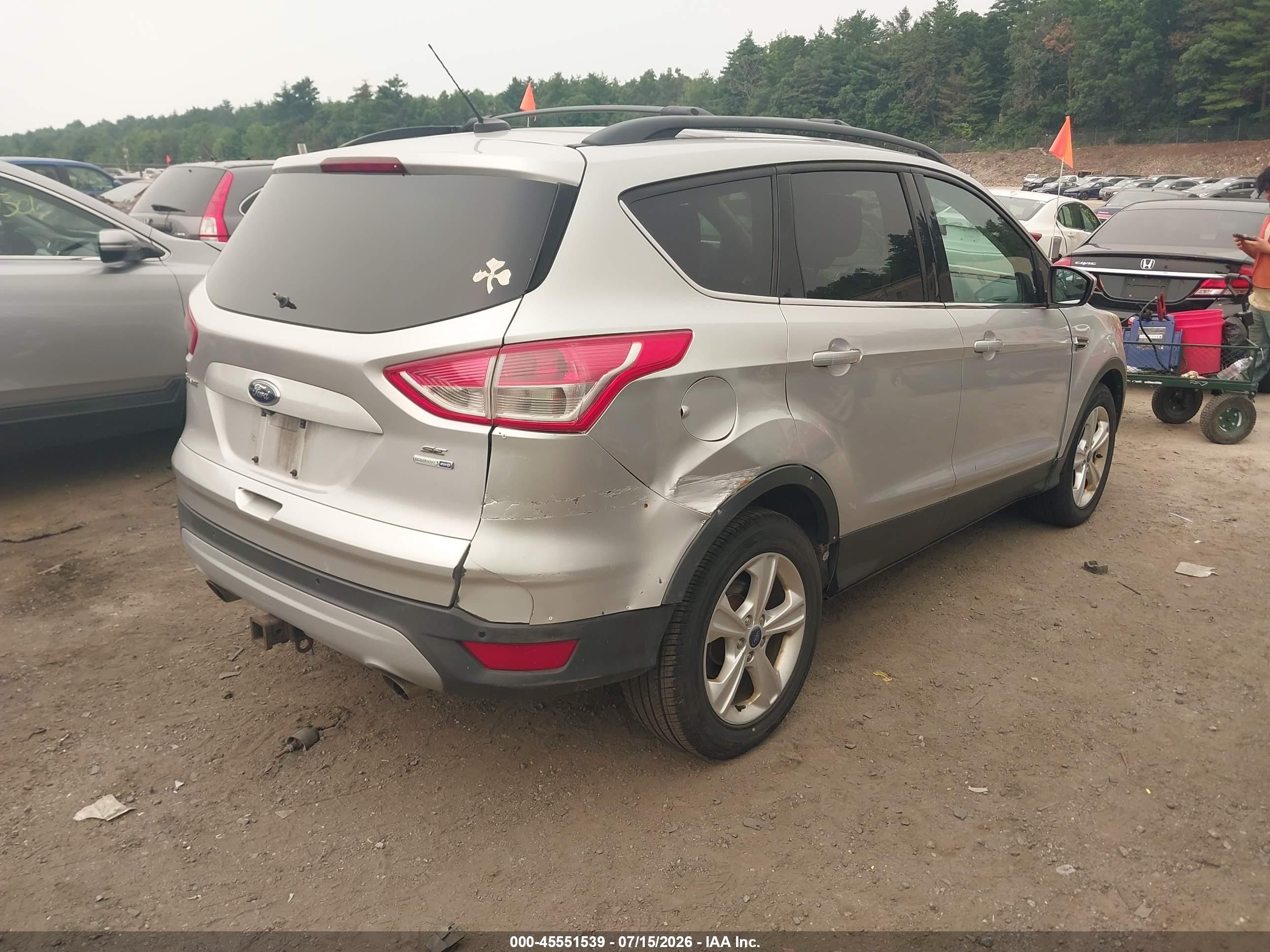 2014 Ford Escape Se Silver vin: 1FMCU9G98EUA34158