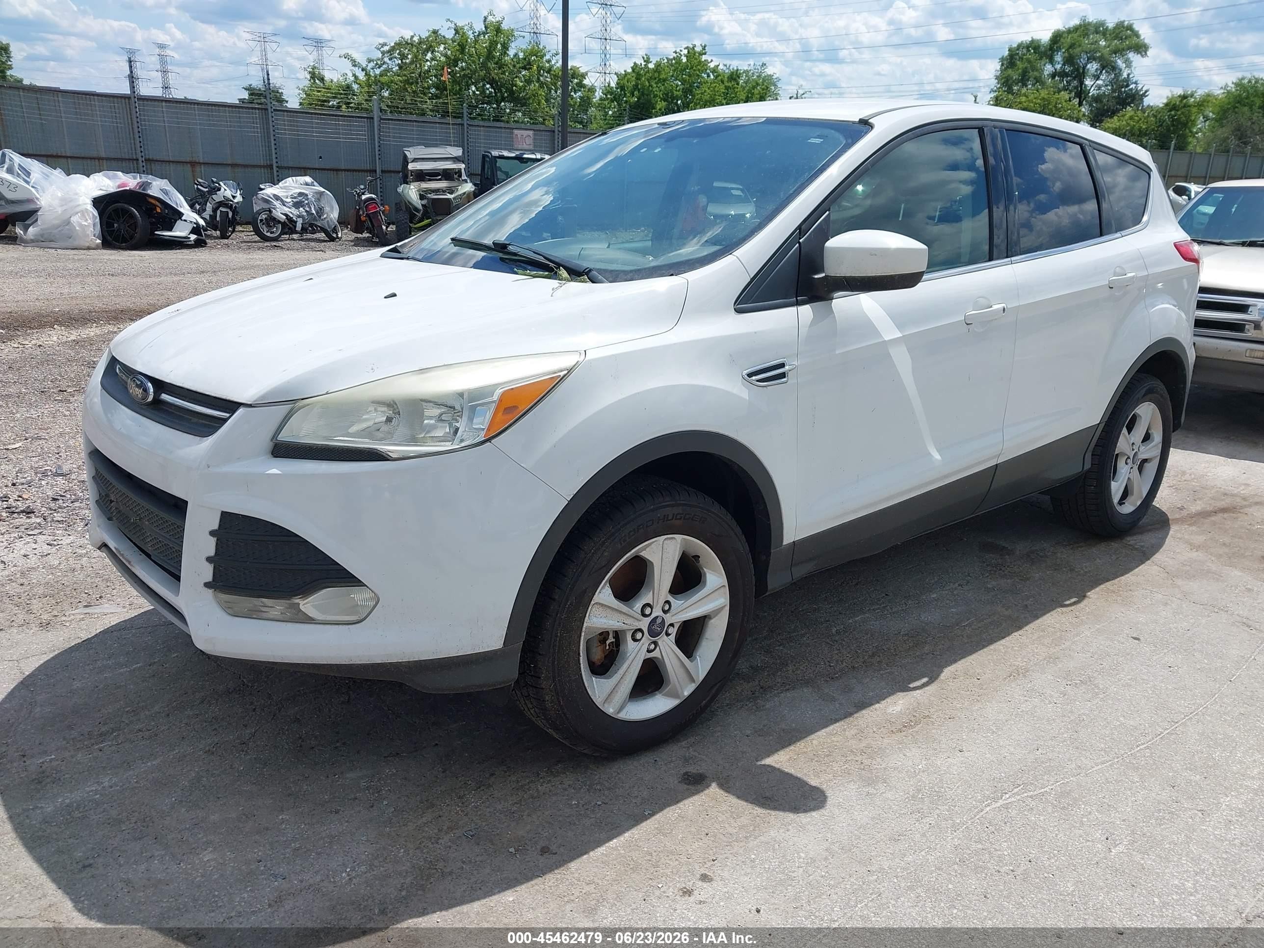 2014 Ford Escape Se White vin: 1FMCU9G98EUC05796