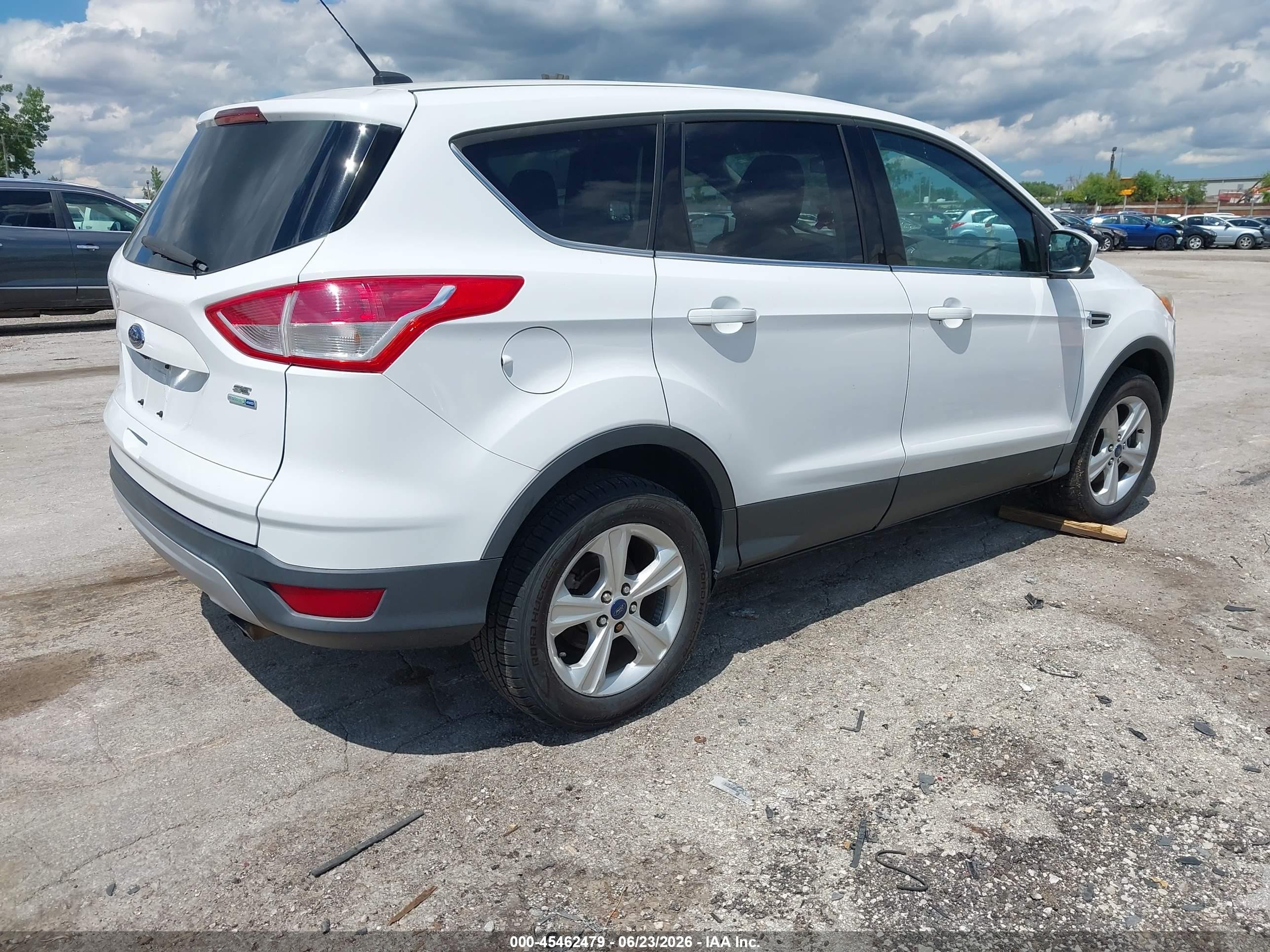 2014 Ford Escape Se White vin: 1FMCU9G98EUC05796