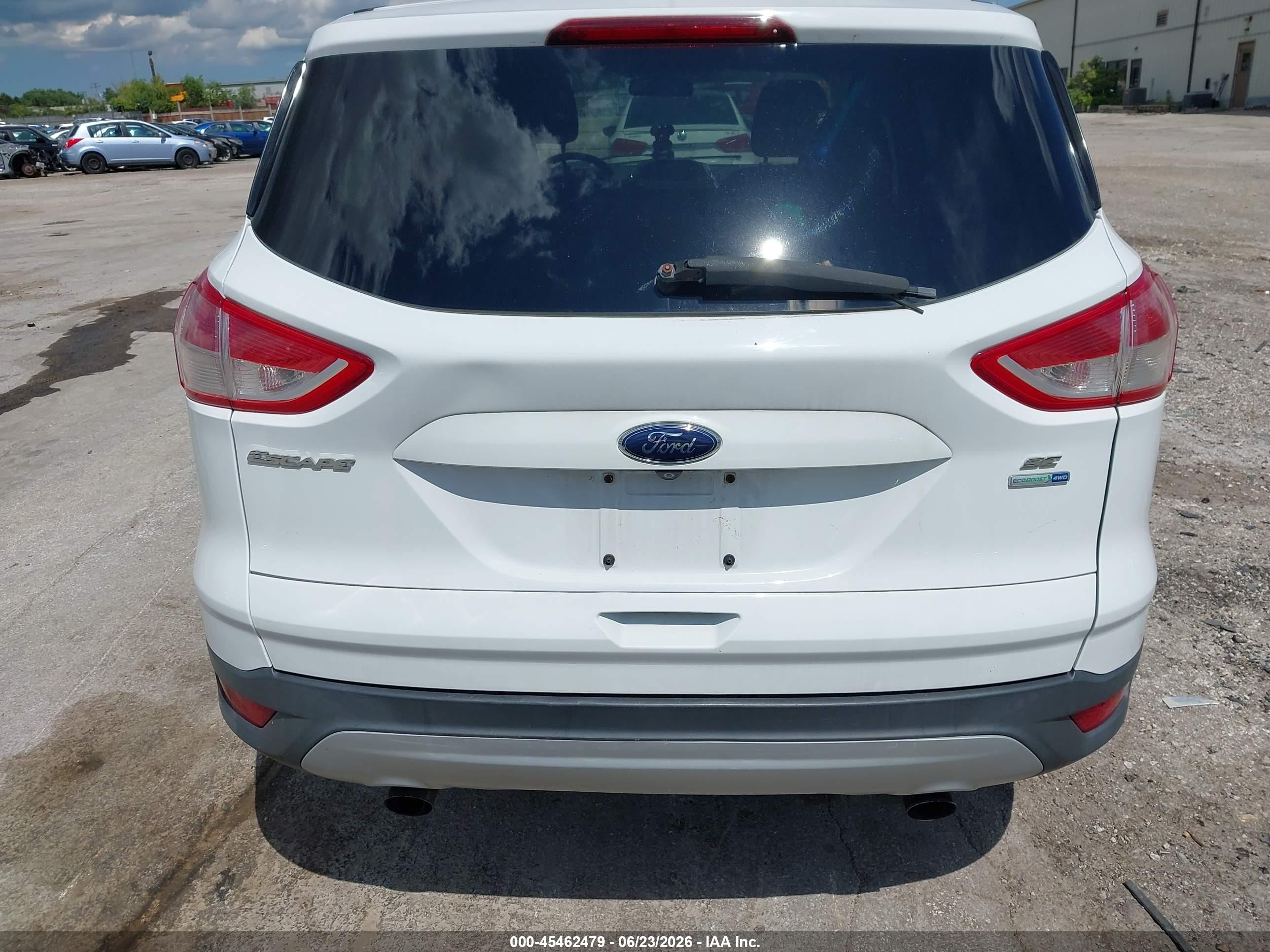 2014 Ford Escape Se White vin: 1FMCU9G98EUC05796