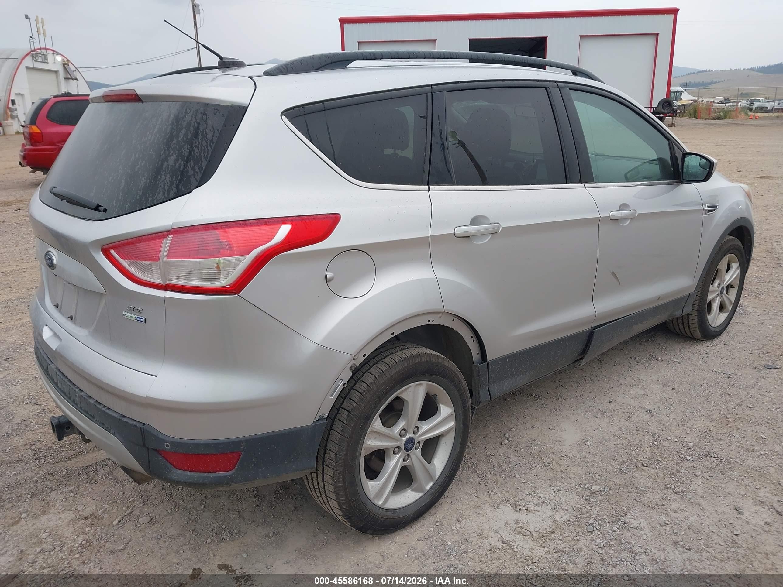 2014 Ford Escape Se Silver vin: 1FMCU9G98EUC25725