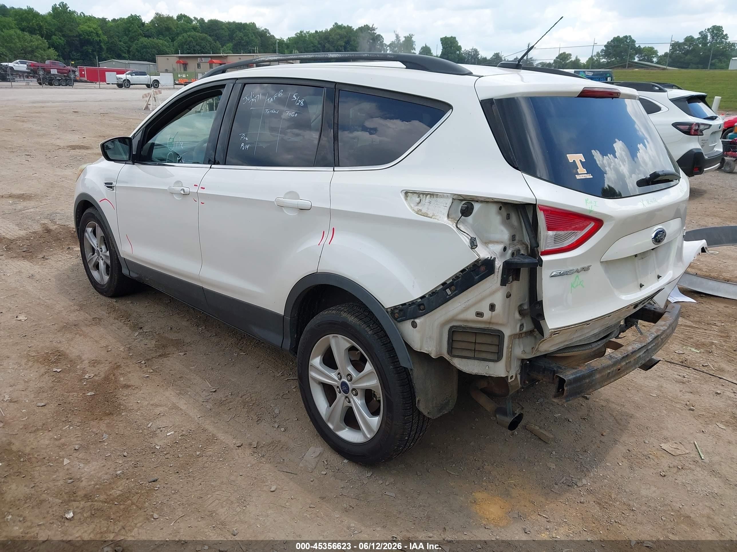 2014 Ford Escape Se White vin: 1FMCU9G98EUC77971