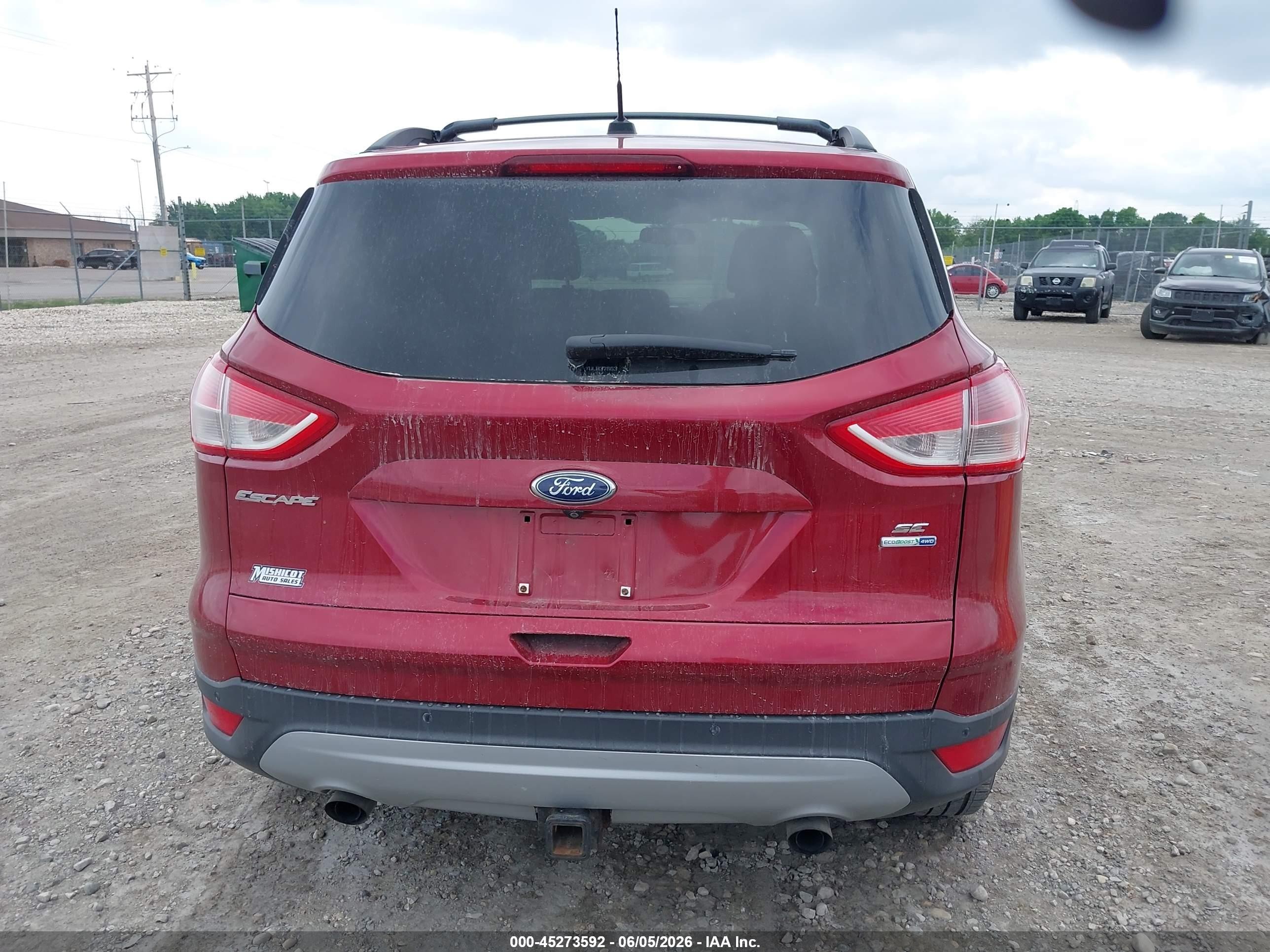 2014 Ford Escape Se Red vin: 1FMCU9G98EUD39675