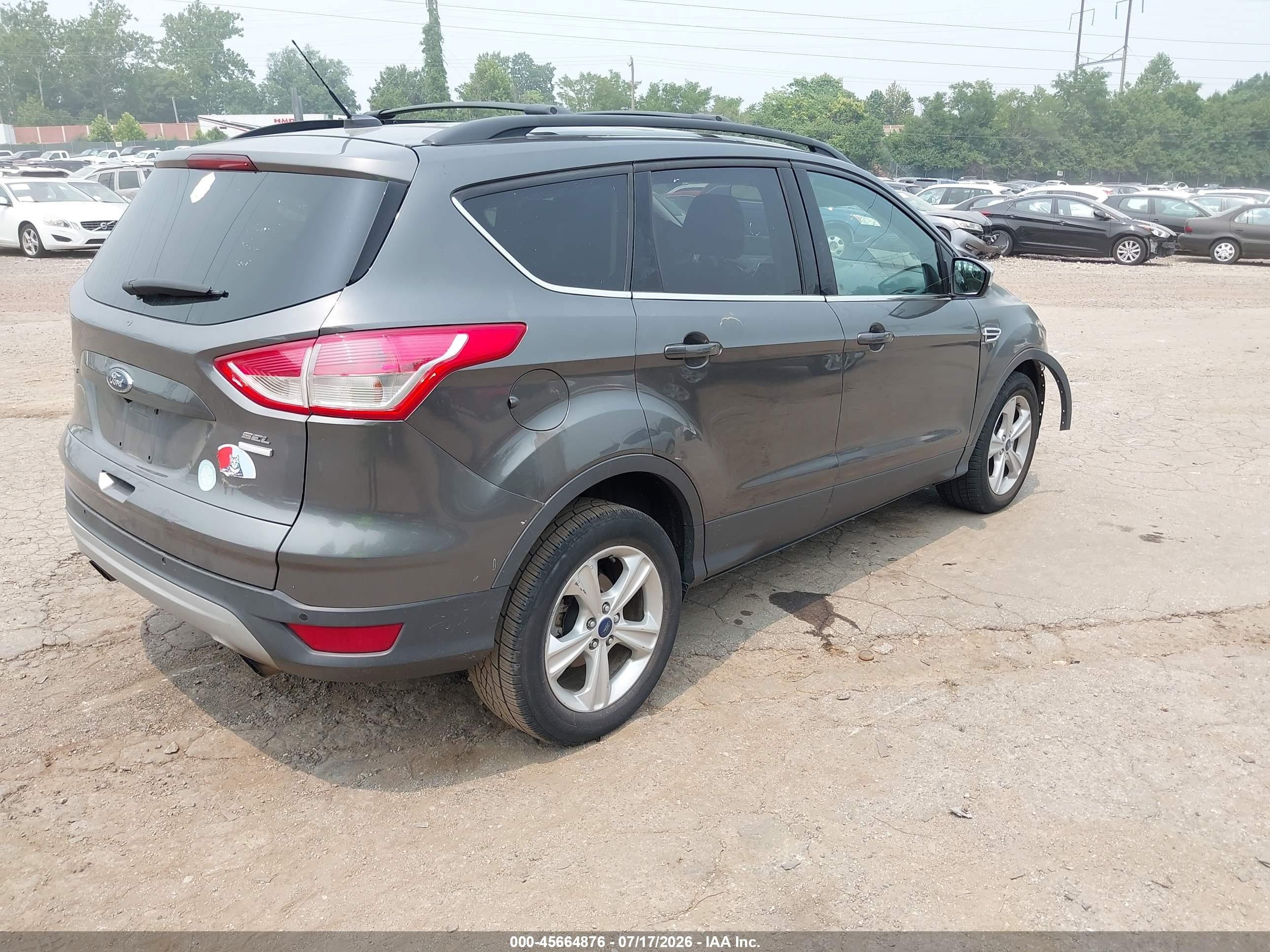 2015 Ford Escape Se Gray vin: 1FMCU9G98FUA48370