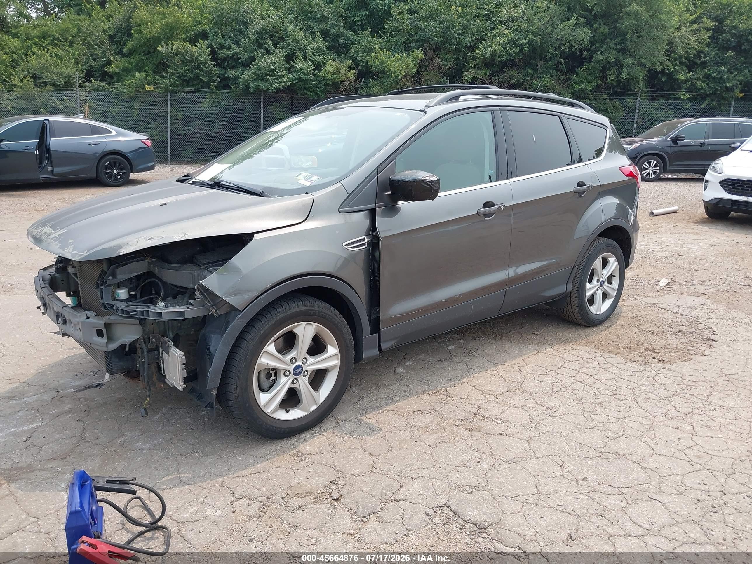 2015 Ford Escape Se Gray vin: 1FMCU9G98FUA48370