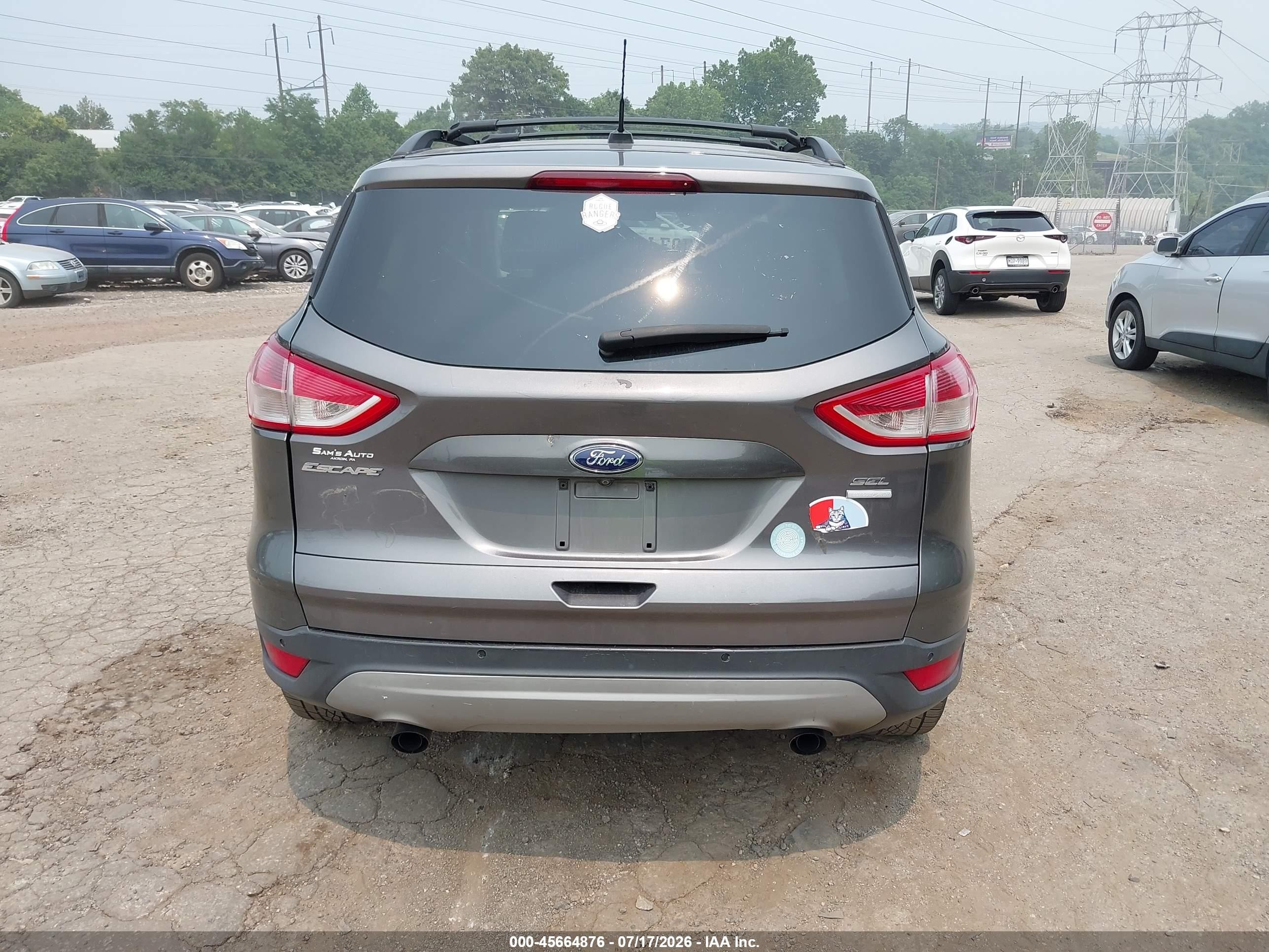 2015 Ford Escape Se Gray vin: 1FMCU9G98FUA48370