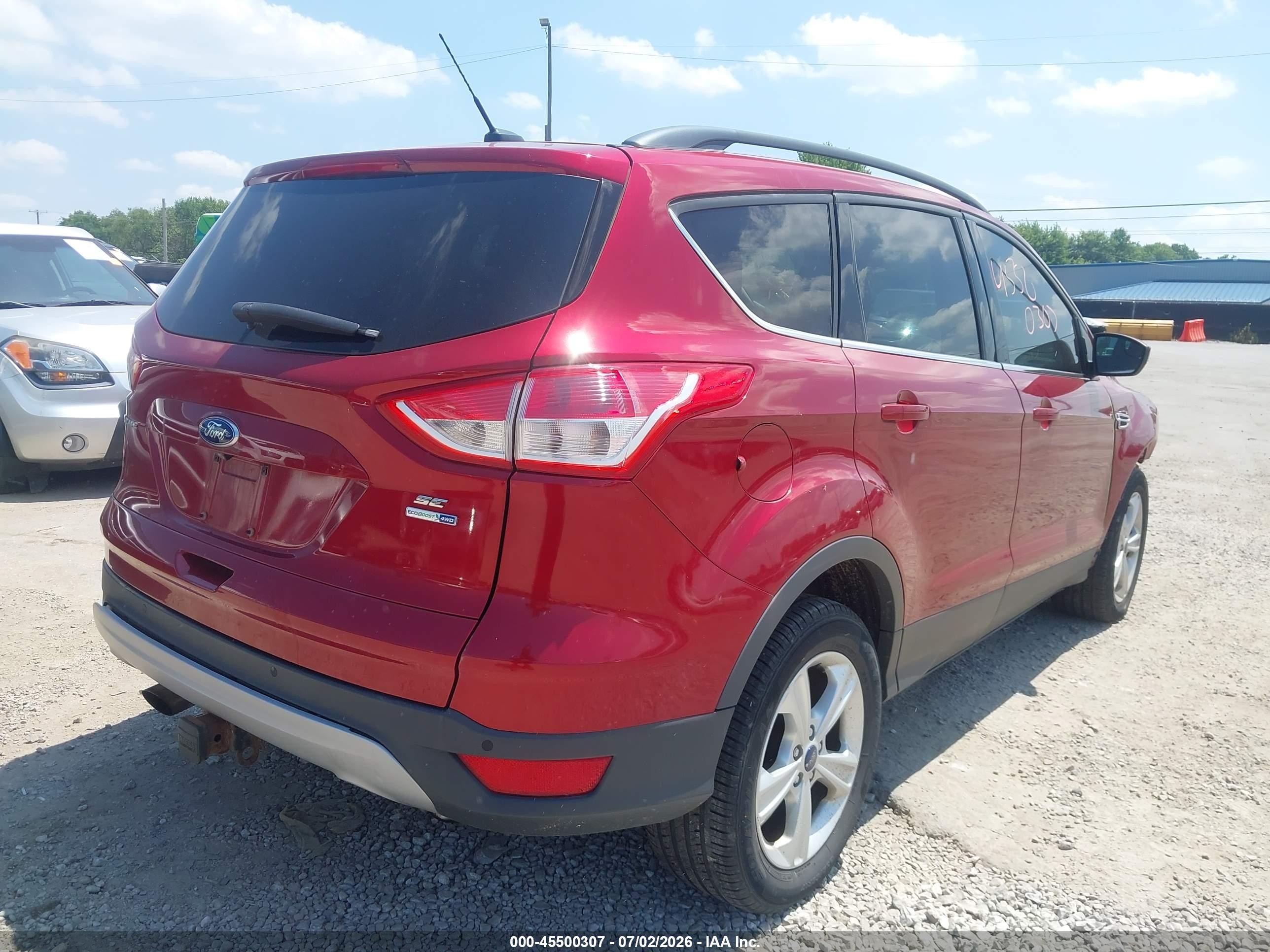 2015 Ford Escape Se Red vin: 1FMCU9G98FUB02122