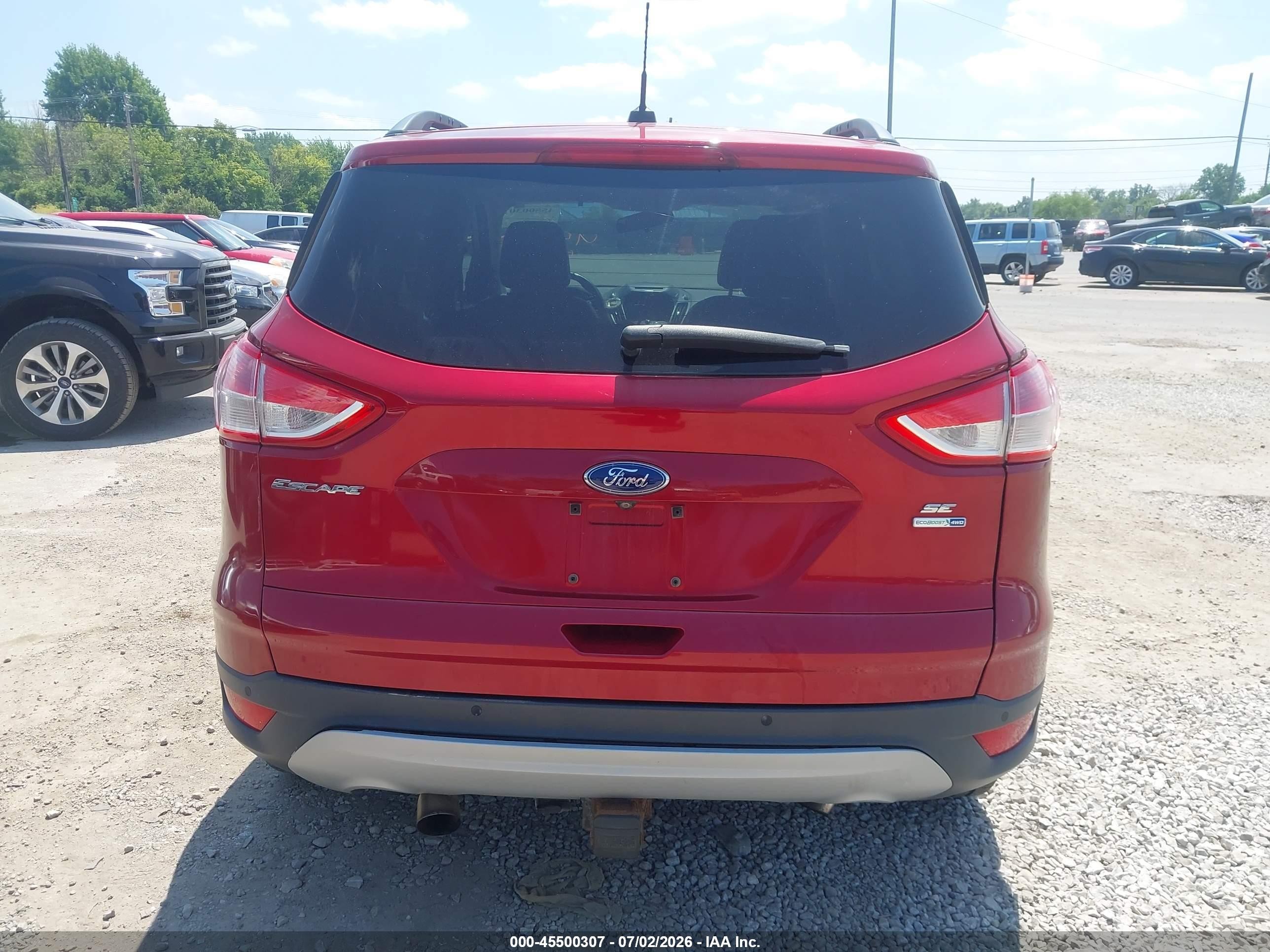 2015 Ford Escape Se Red vin: 1FMCU9G98FUB02122