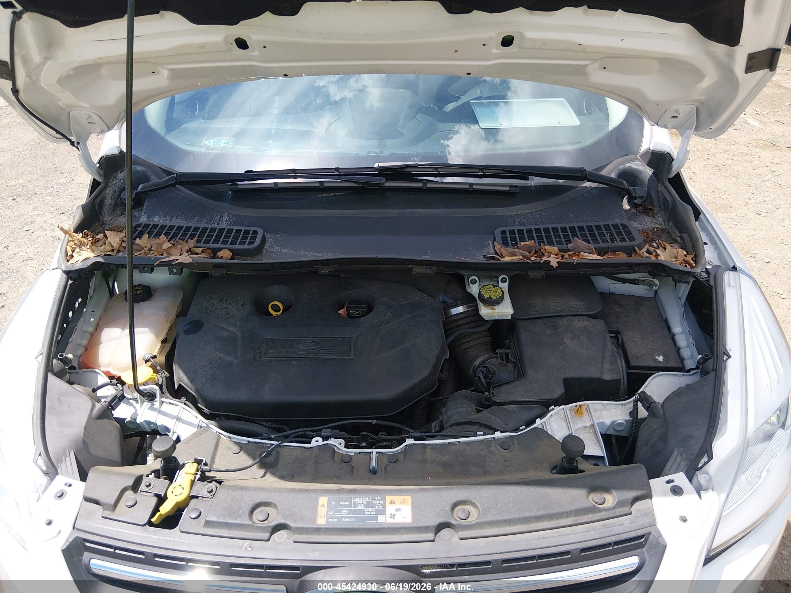 2015 Ford Escape Se White vin: 1FMCU9G98FUC20008