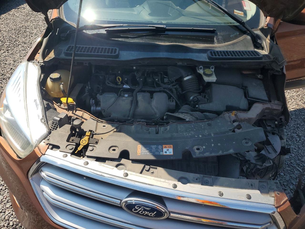 2017 Ford Escape Se Orange vin: 1FMCU9G98HUD96527