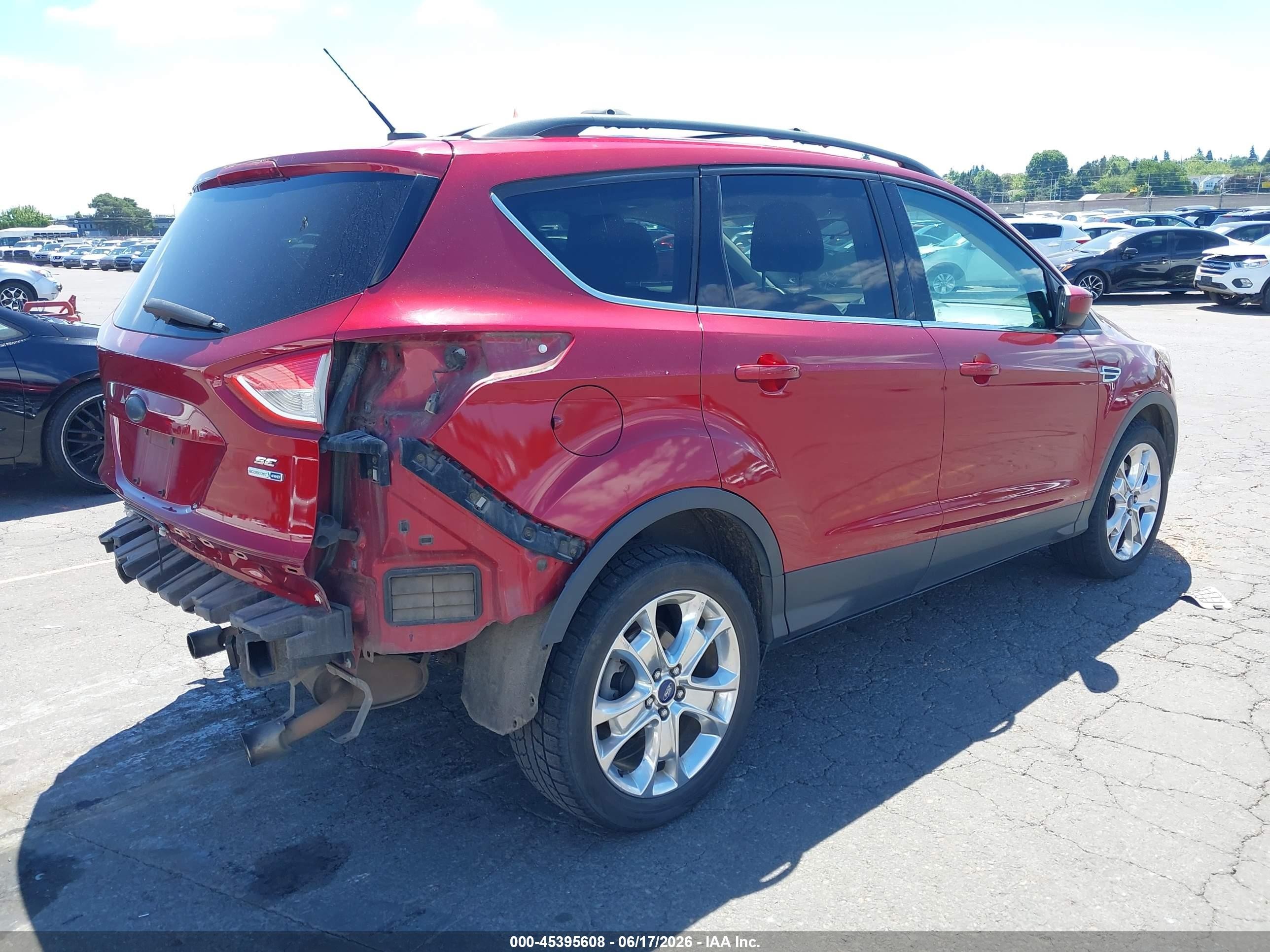 2013 Ford Escape Se Red vin: 1FMCU9G99DUB01204