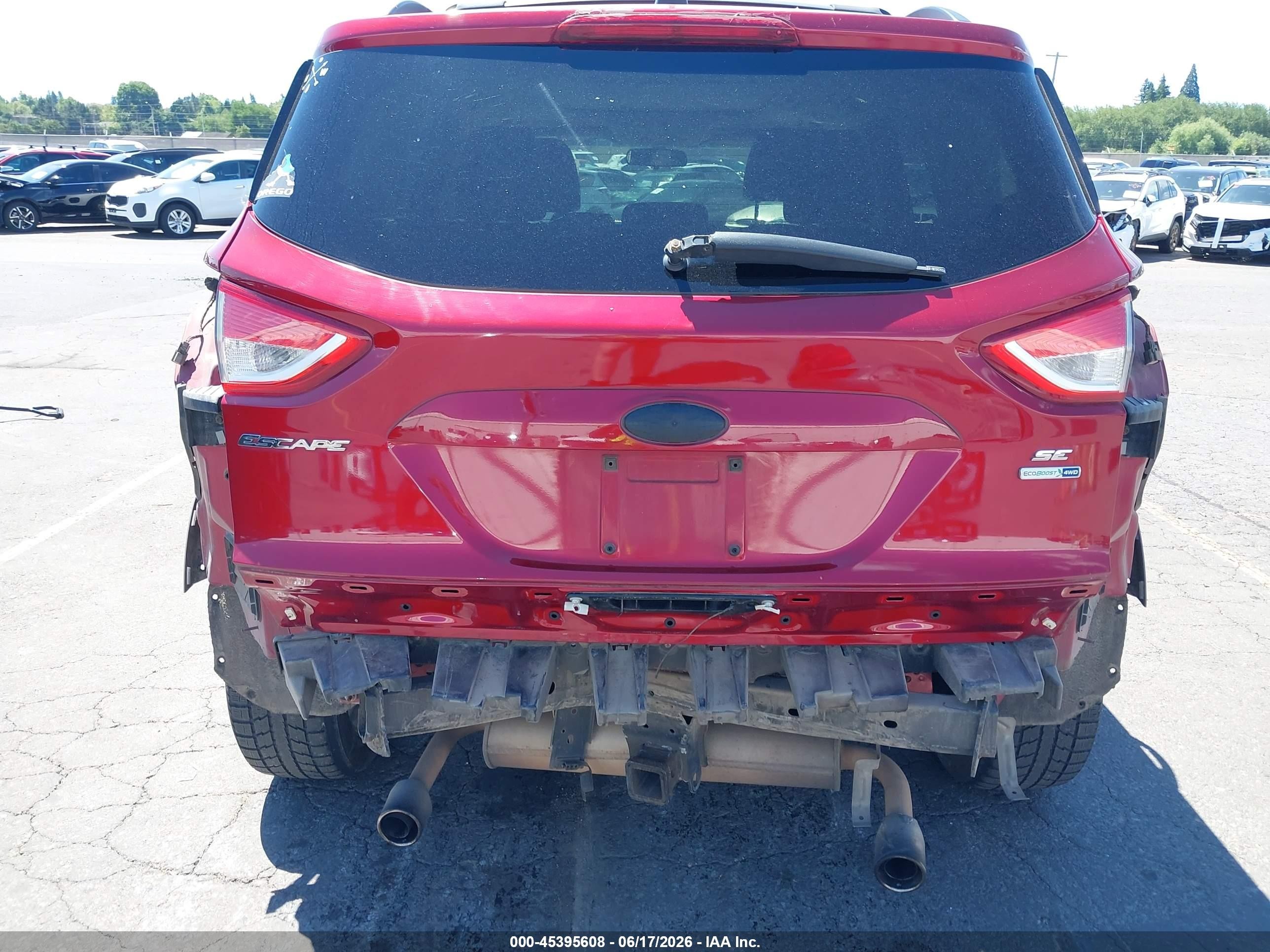 2013 Ford Escape Se Red vin: 1FMCU9G99DUB01204