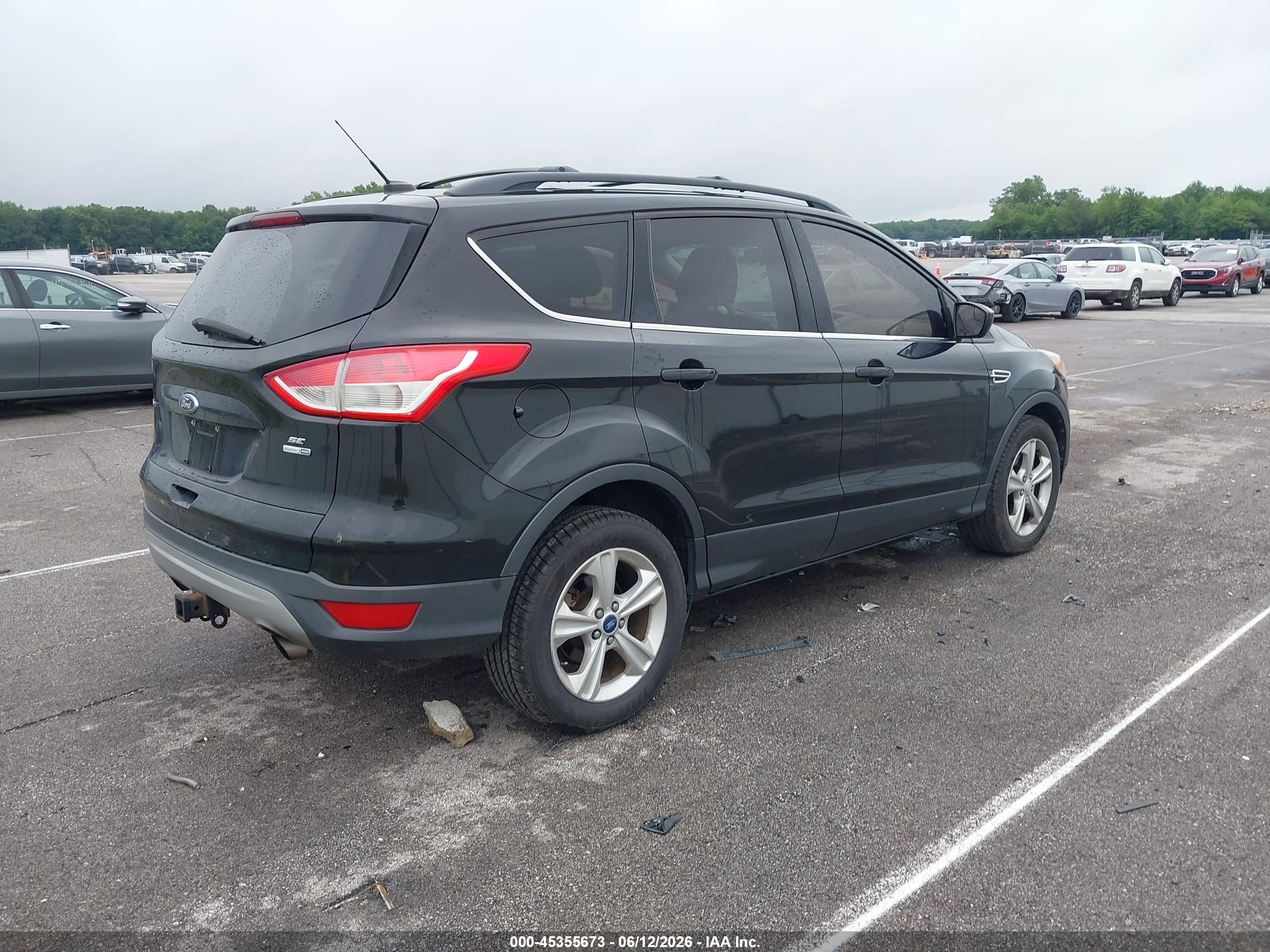 2013 Ford Escape Se Black vin: 1FMCU9G99DUC33783