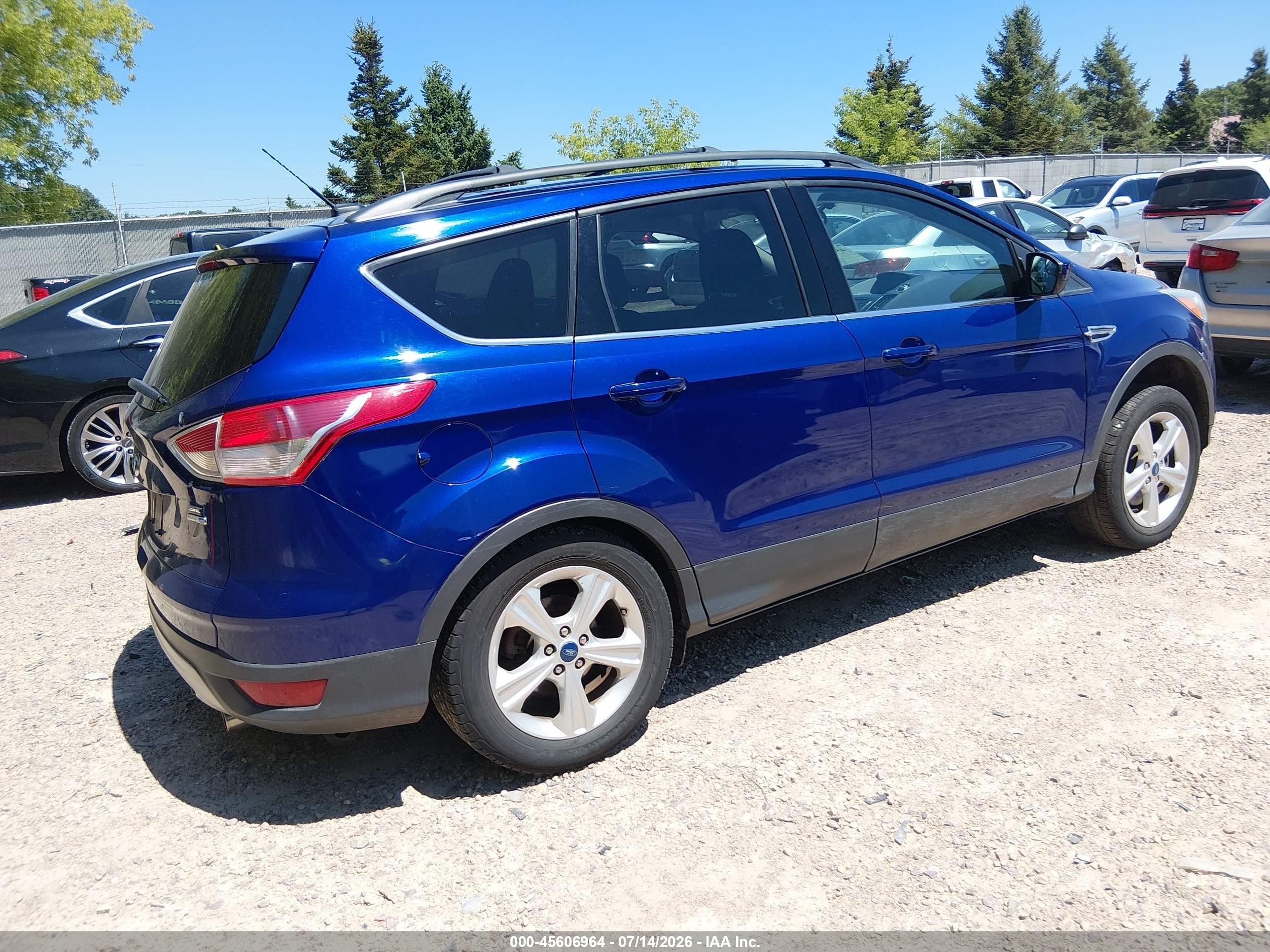 2013 Ford Escape Se Blue vin: 1FMCU9G99DUC42726