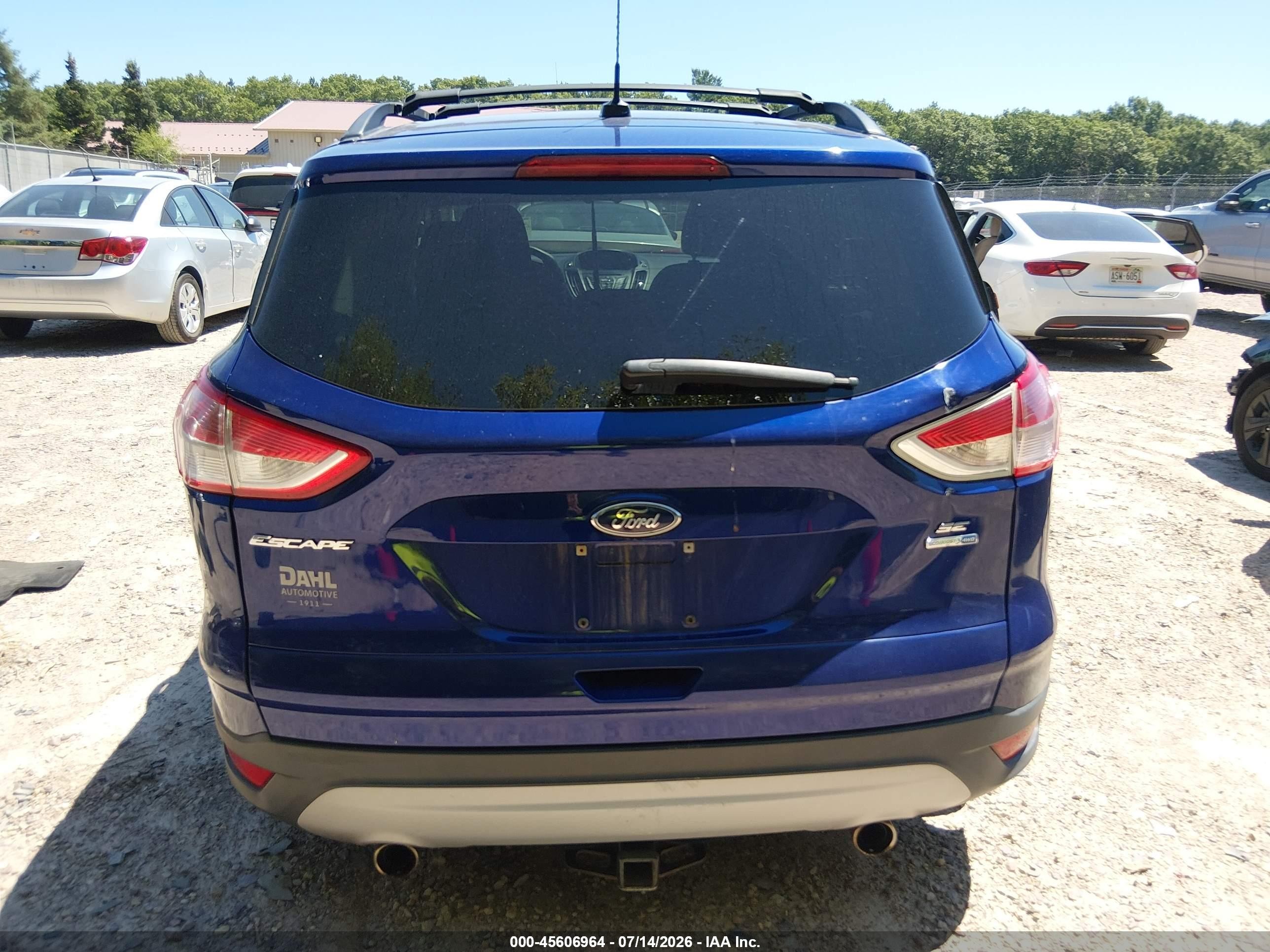 2013 Ford Escape Se Blue vin: 1FMCU9G99DUC42726