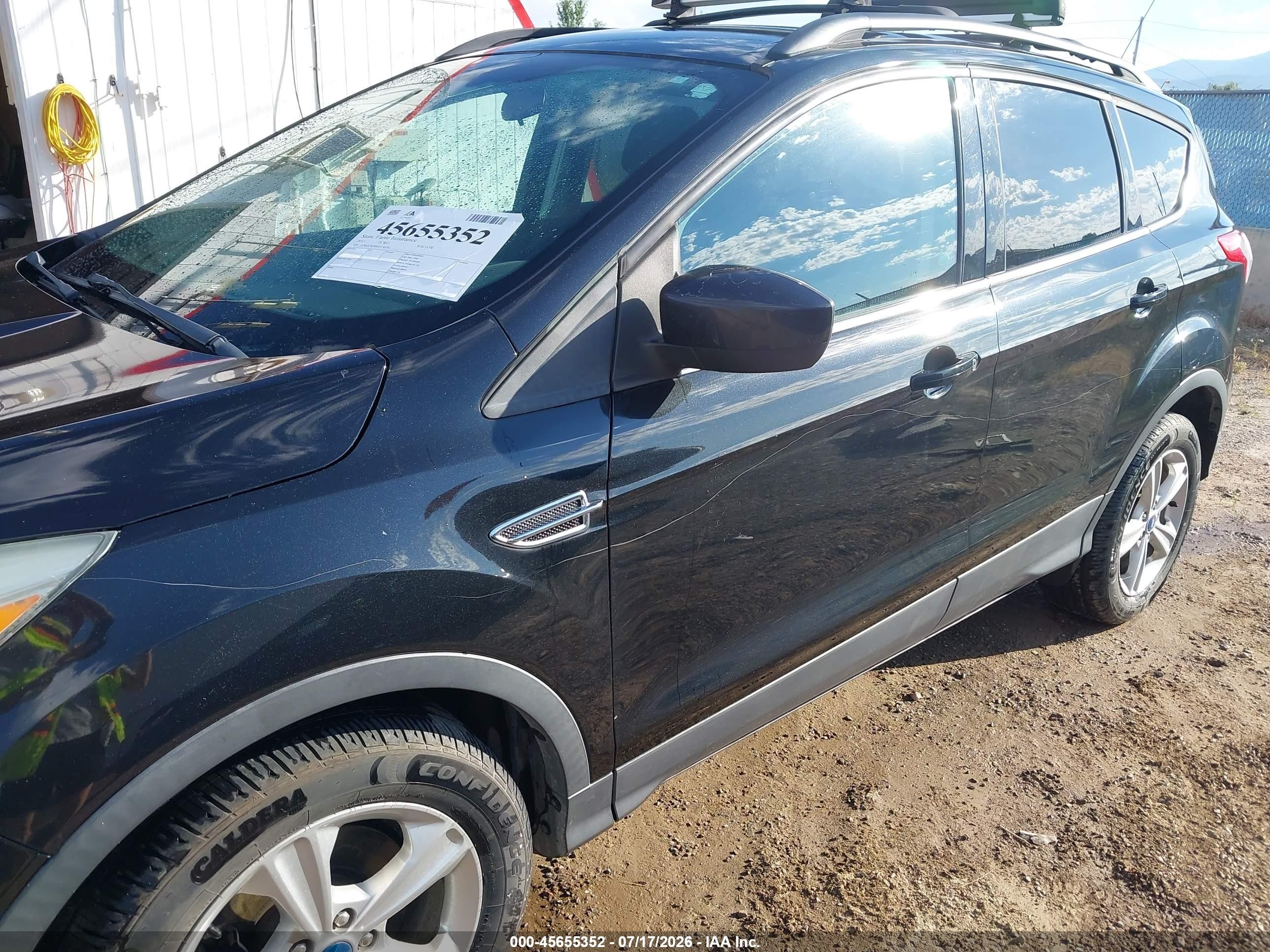 2013 Ford Escape Se Black vin: 1FMCU9G99DUC46582