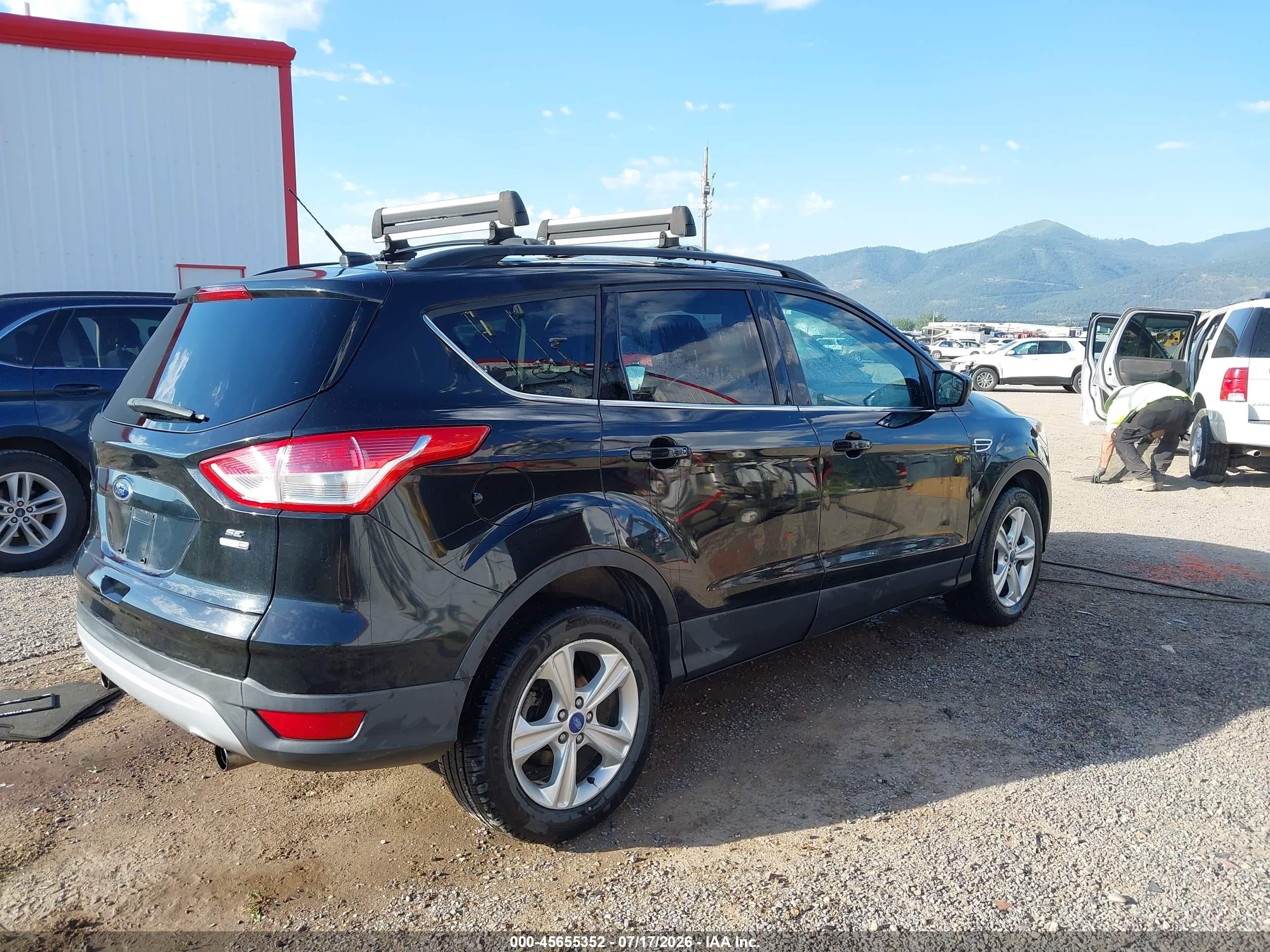 2013 Ford Escape Se Black vin: 1FMCU9G99DUC46582