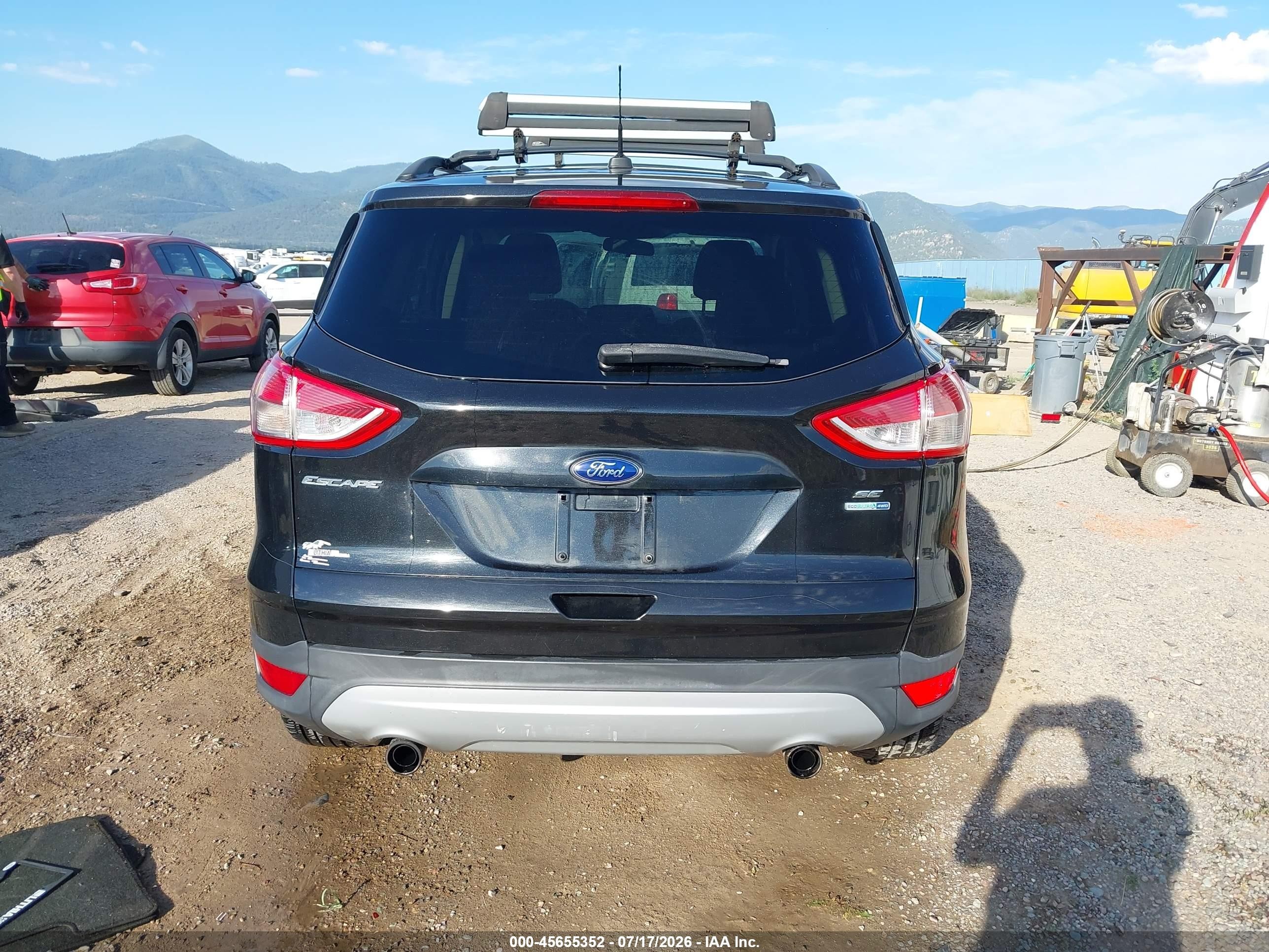 2013 Ford Escape Se Black vin: 1FMCU9G99DUC46582