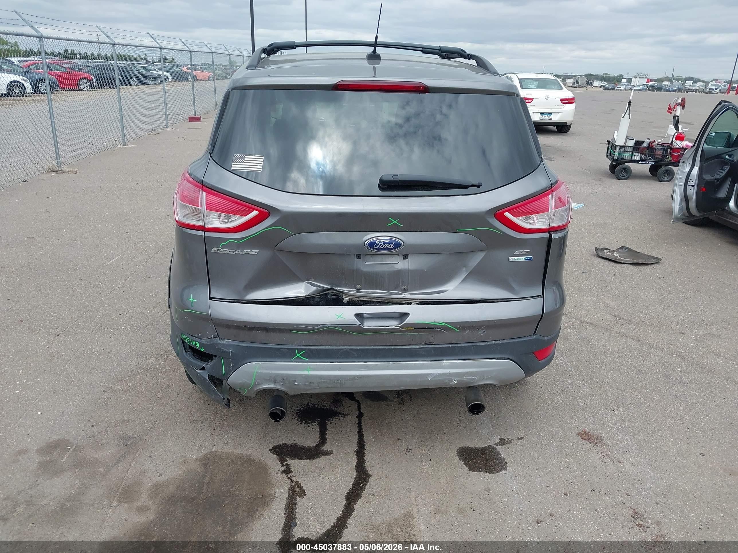 2013 Ford Escape Se Gray vin: 1FMCU9G99DUC86242