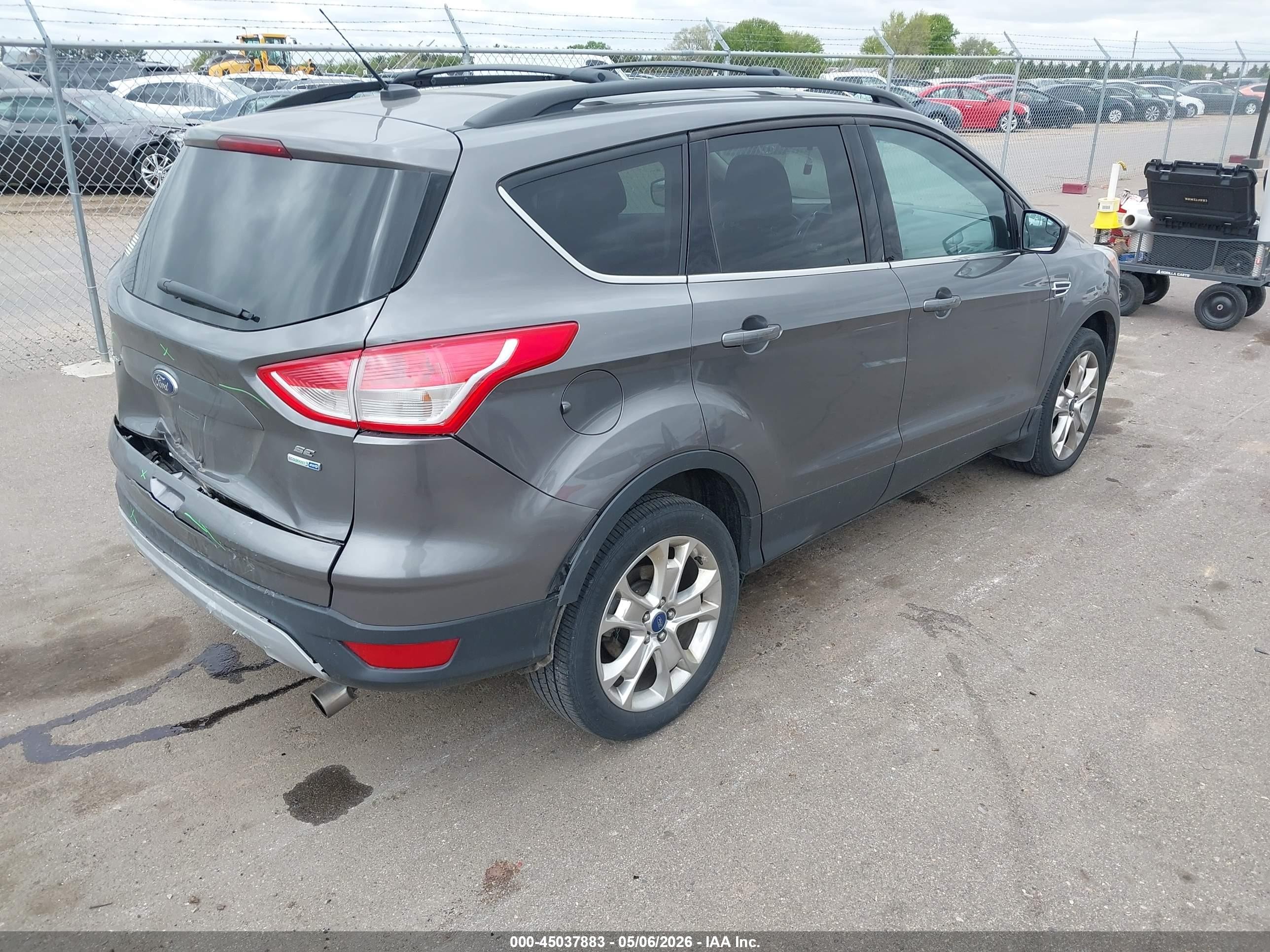 2013 Ford Escape Se Gray vin: 1FMCU9G99DUC86242