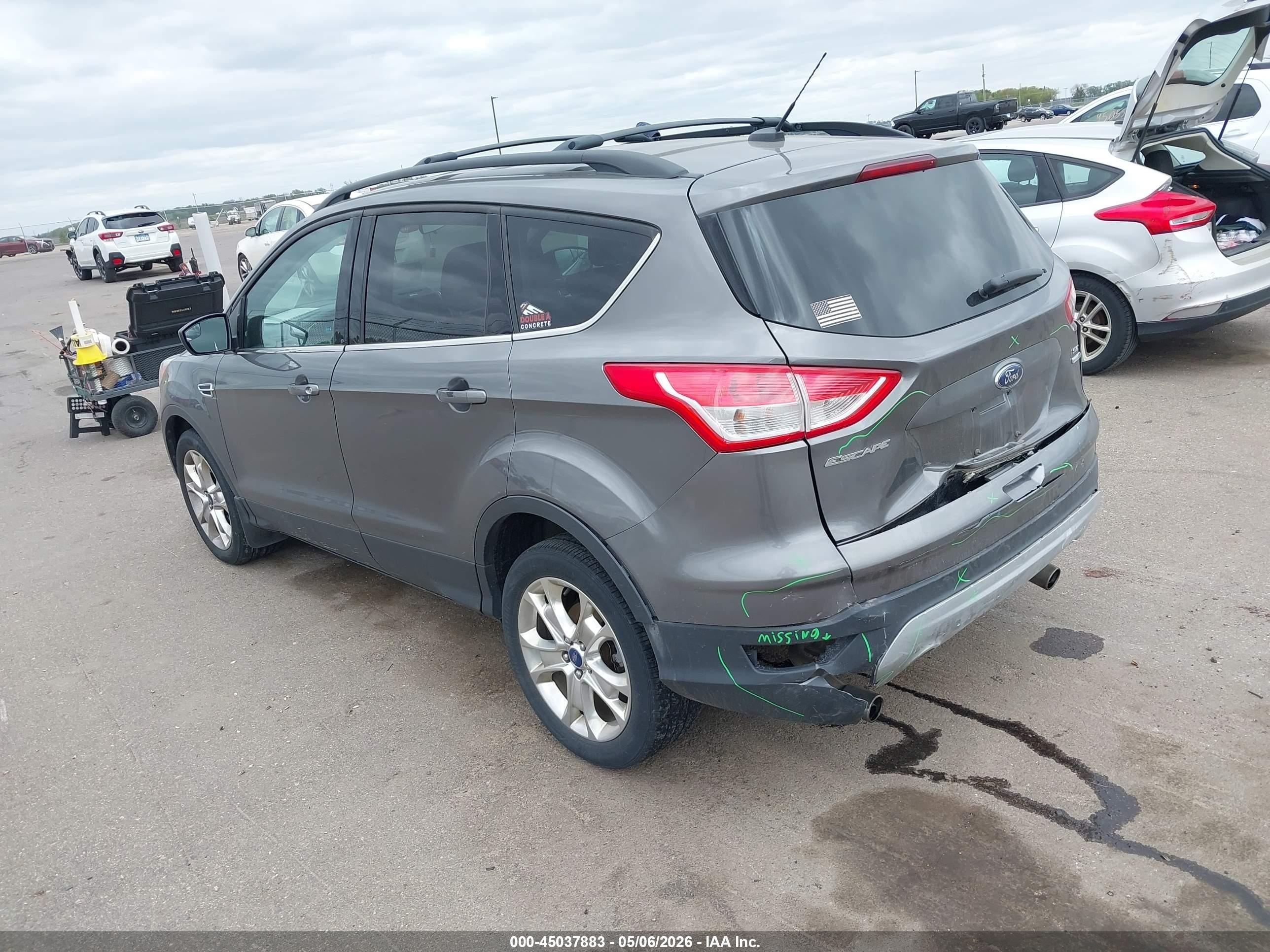 2013 Ford Escape Se Gray vin: 1FMCU9G99DUC86242