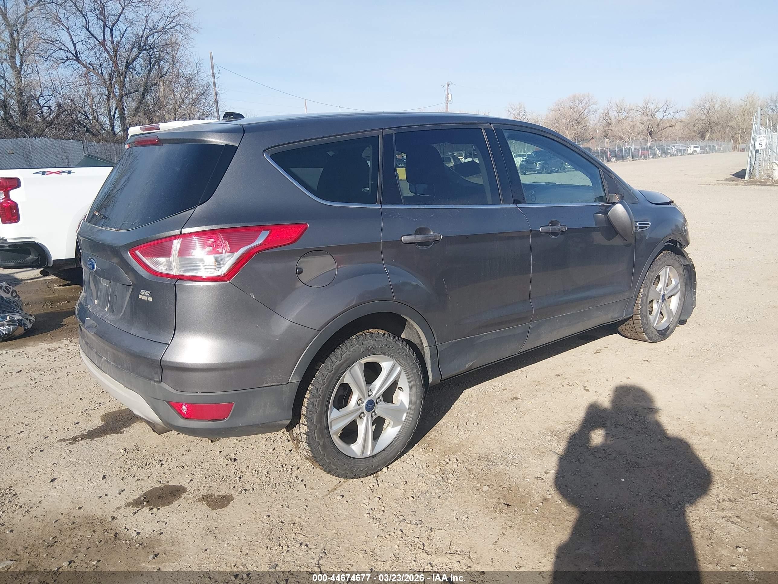 2013 Ford Escape Se Gray vin: 1FMCU9G99DUD73736