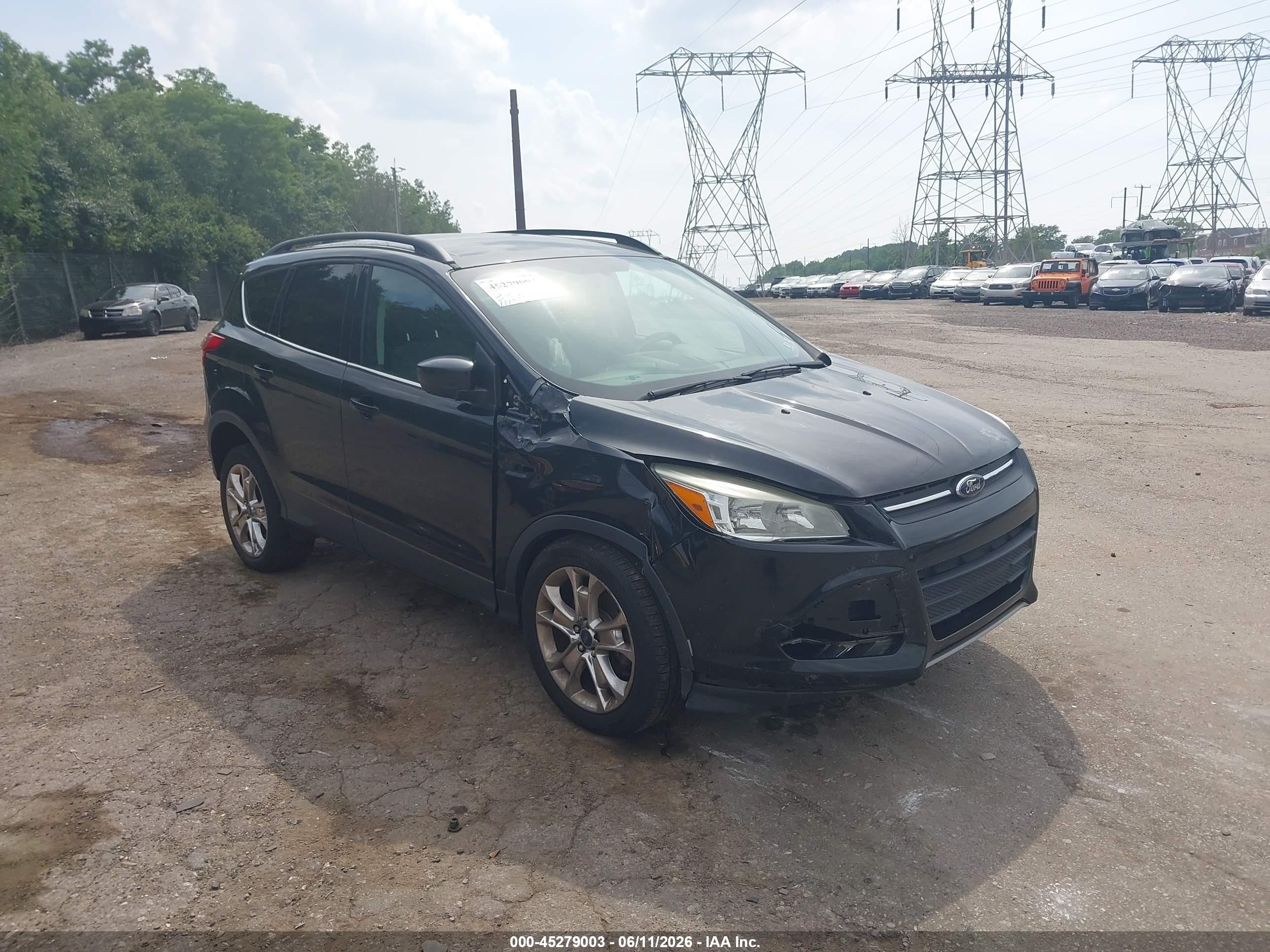 2014 Ford Escape Se Black vin: 1FMCU9G99EUB20403