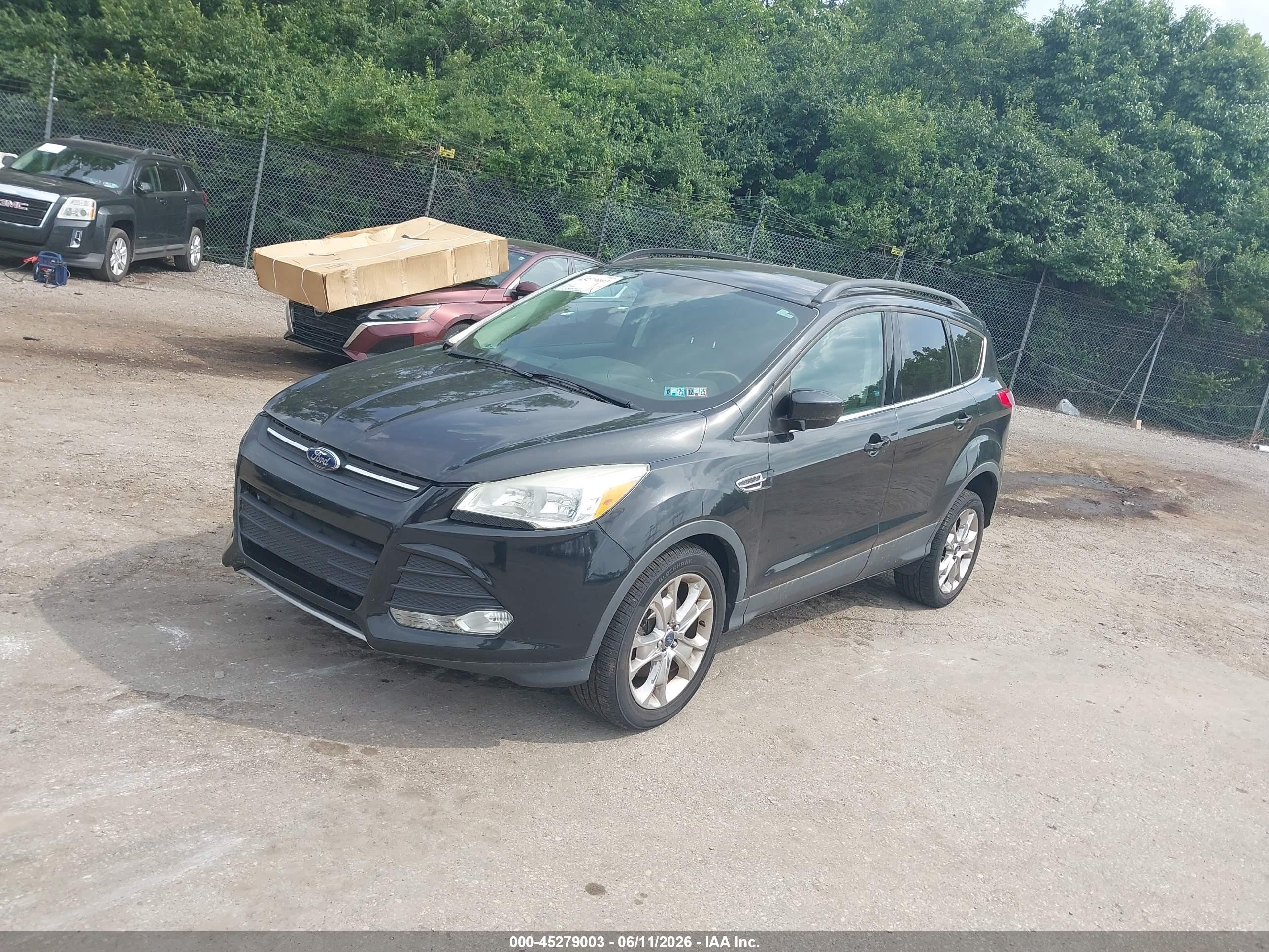 2014 Ford Escape Se Black vin: 1FMCU9G99EUB20403