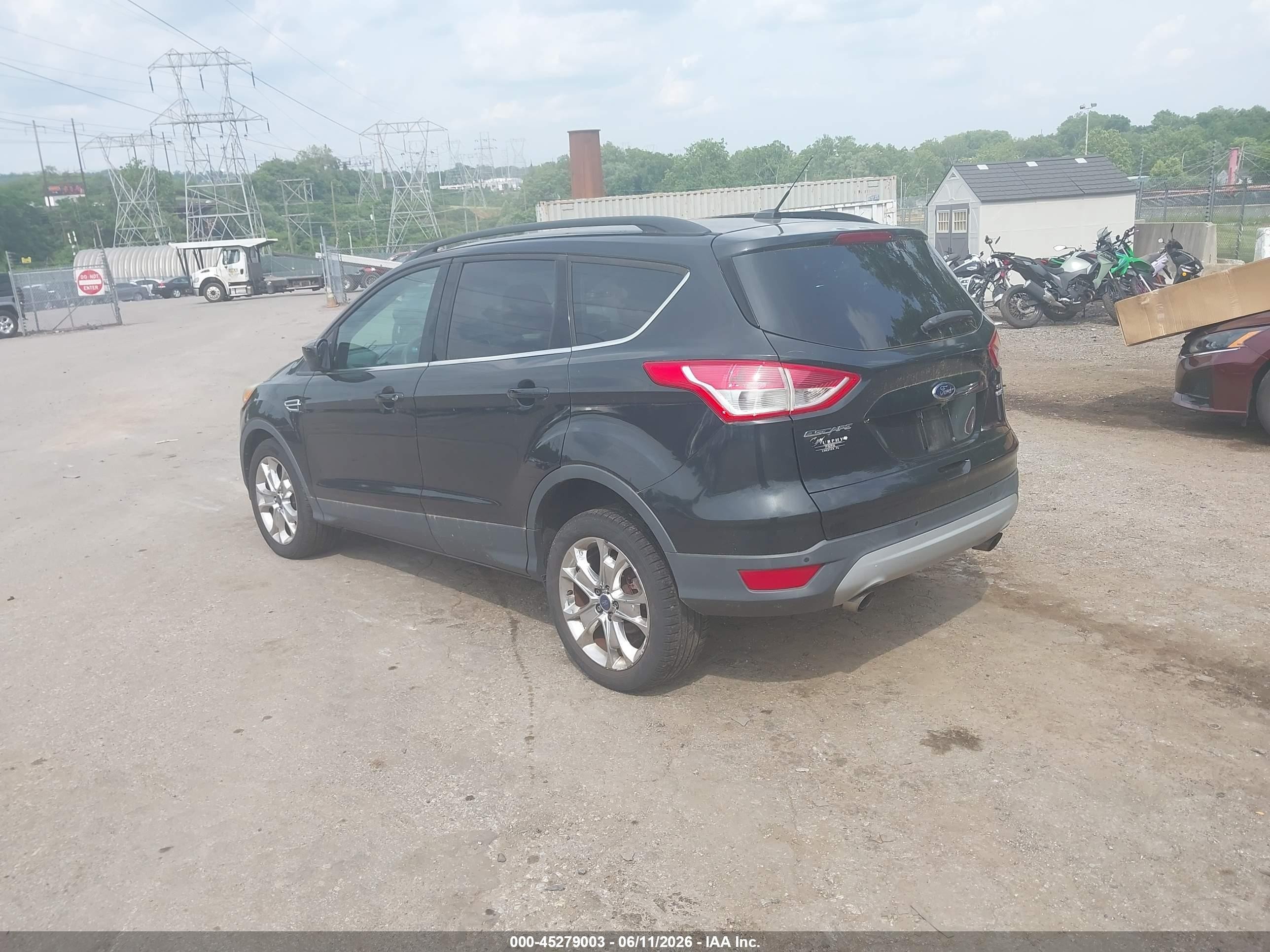 2014 Ford Escape Se Black vin: 1FMCU9G99EUB20403