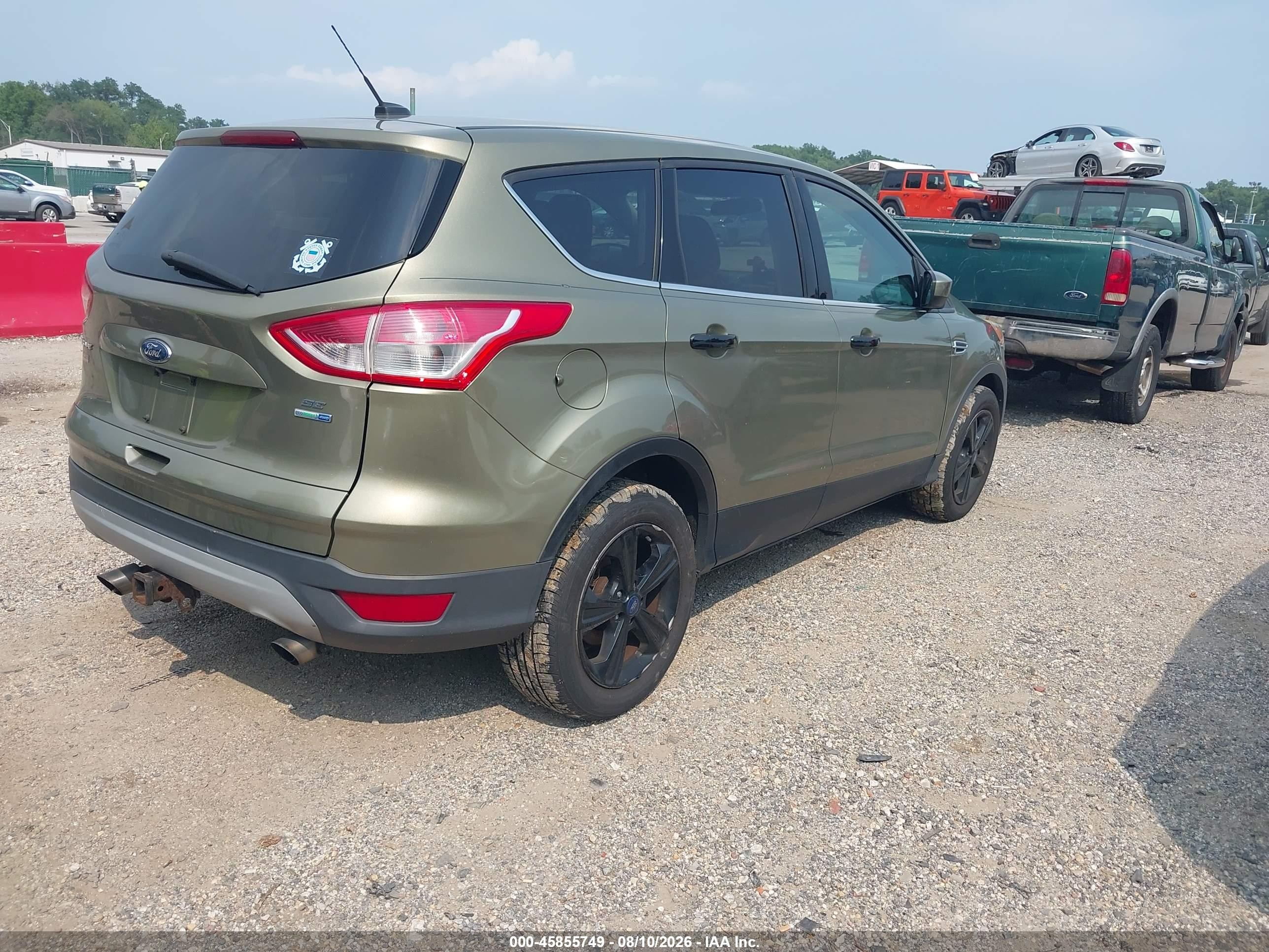 2014 Ford Escape Se Green vin: 1FMCU9G99EUB36584