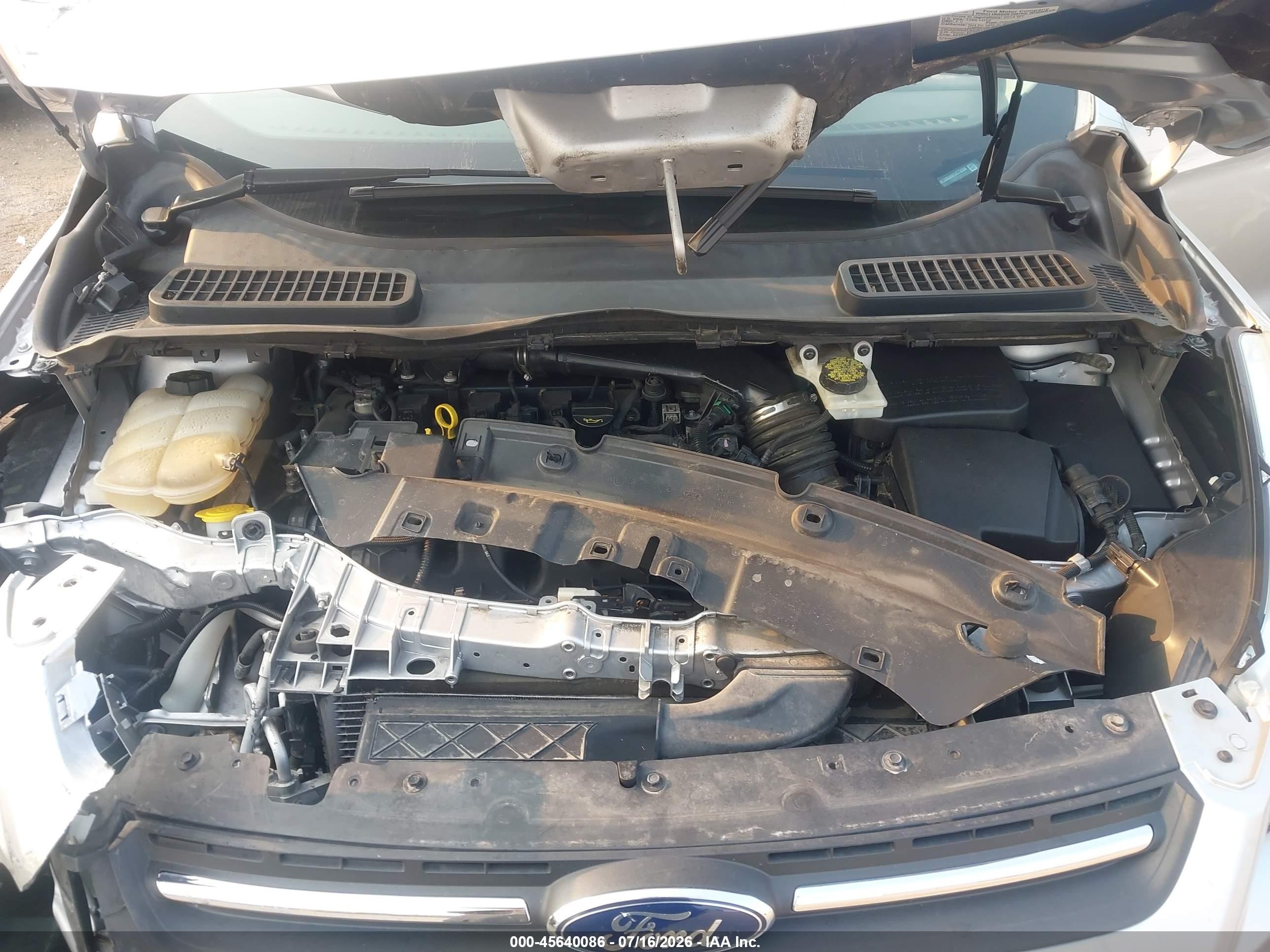 2014 Ford Escape Se Серебряный vin: 1FMCU9G99EUC73556