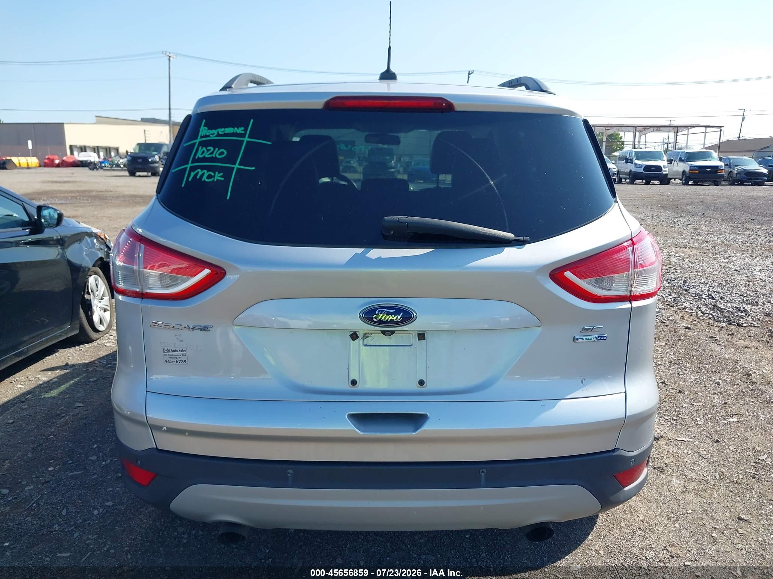 2015 Ford Escape Se Silver vin: 1FMCU9G99FUA01915
