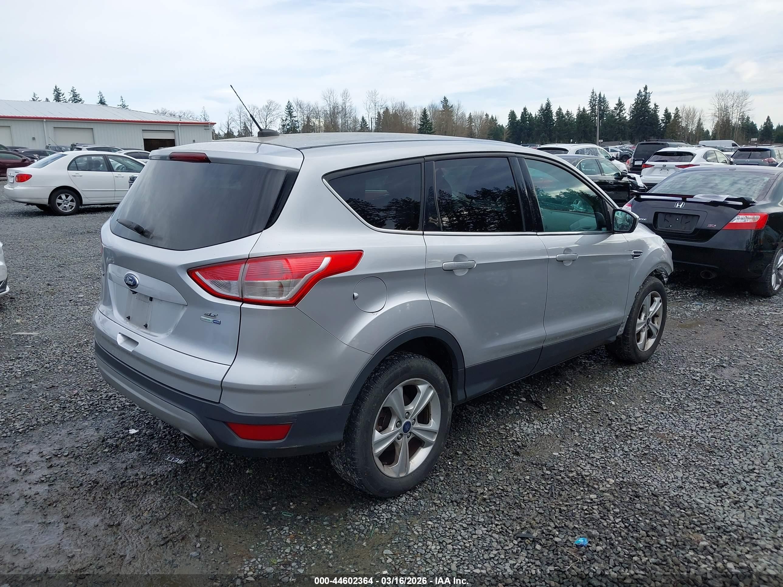 2015 Ford Escape Se Gray vin: 1FMCU9G99FUA67591