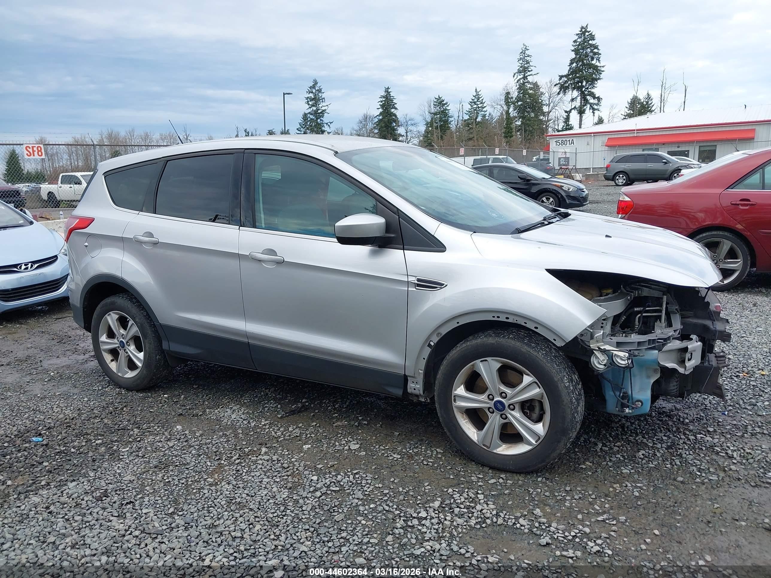 2015 Ford Escape Se Gray vin: 1FMCU9G99FUA67591