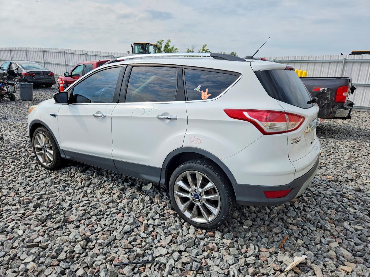 2015 Ford Escape Se White vin: 1FMCU9G99FUB11282