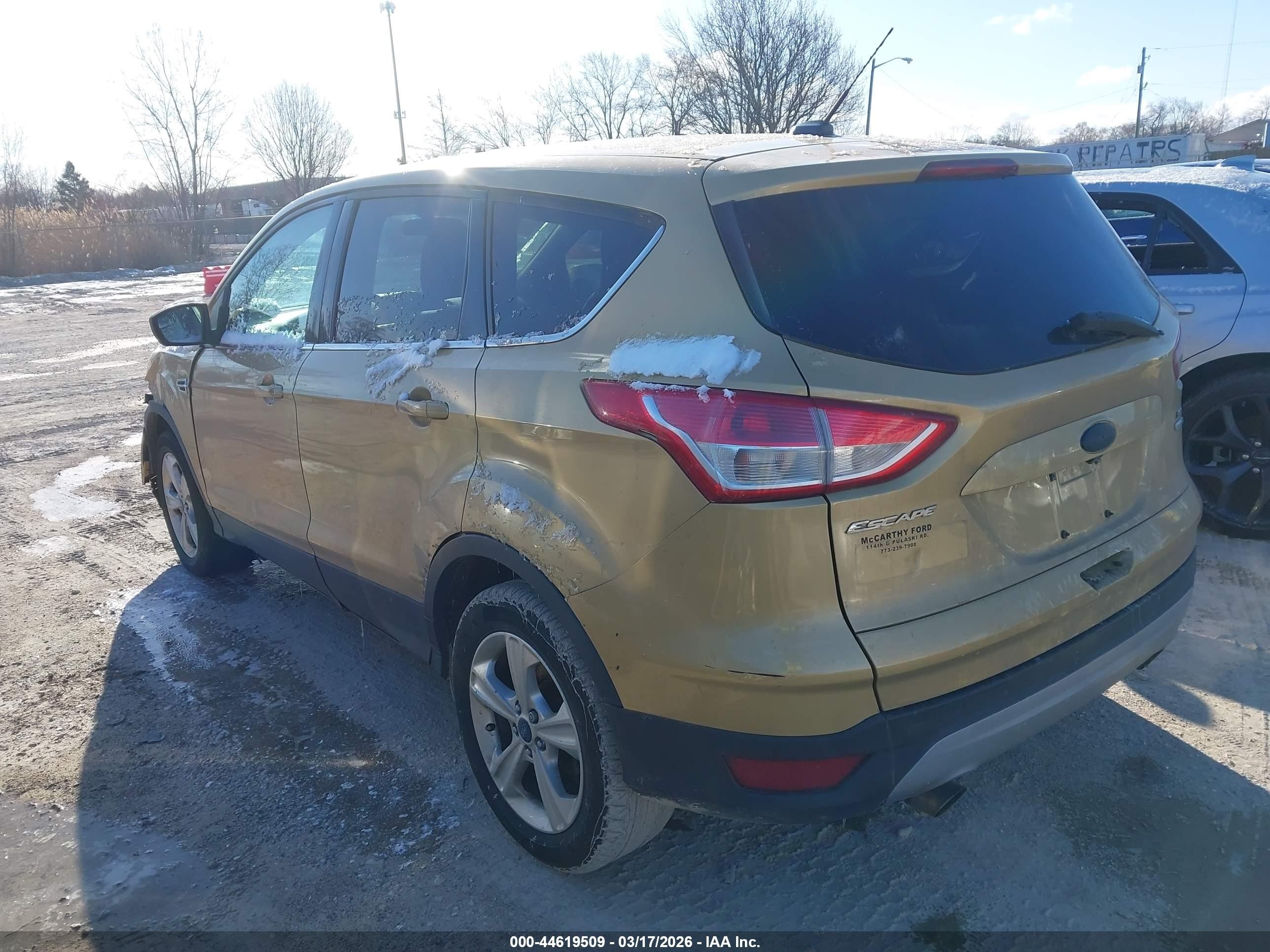 2015 Ford Escape Se Gold vin: 1FMCU9G99FUB13095