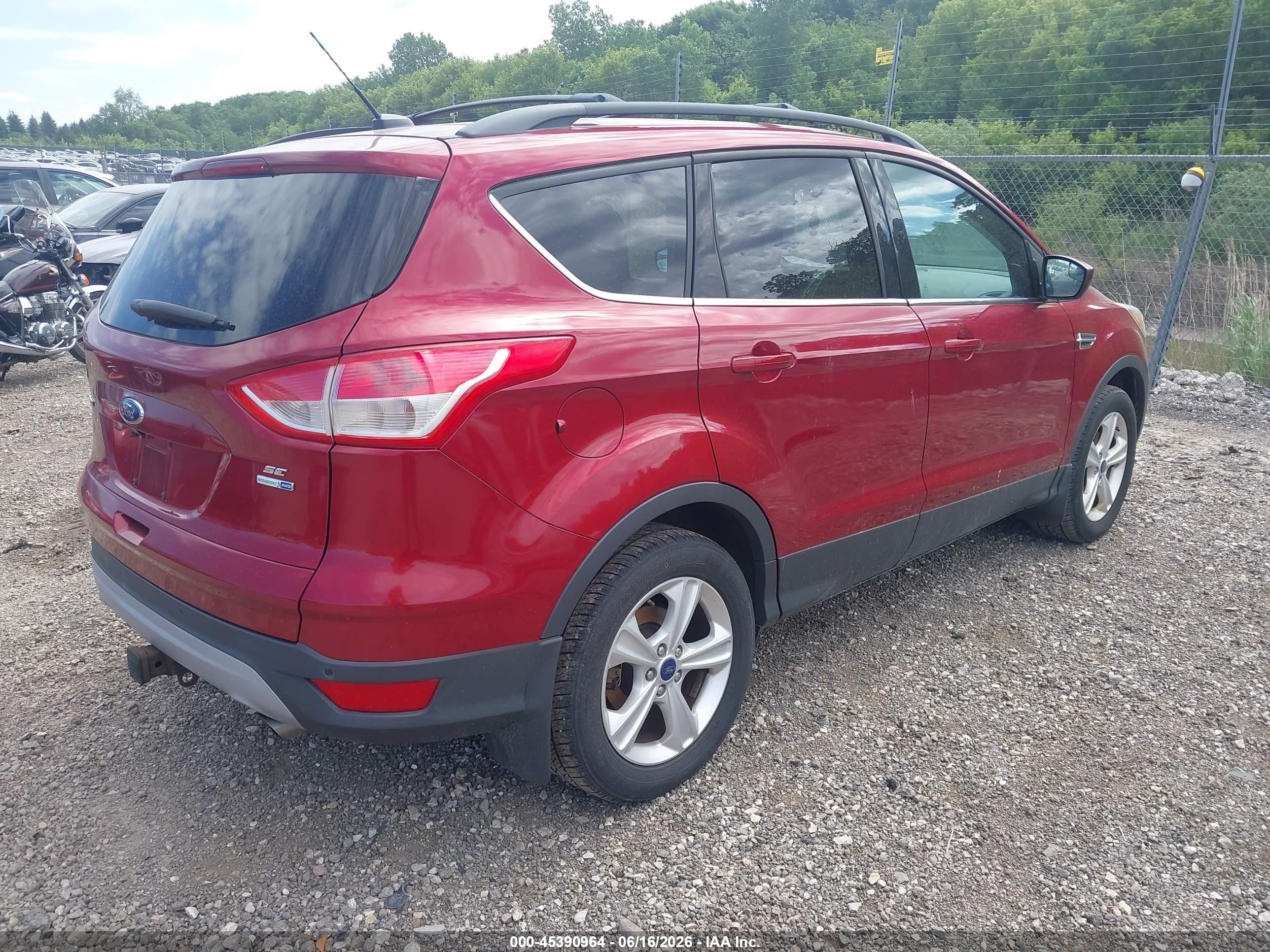 2015 Ford Escape Se Red vin: 1FMCU9G99FUC16629