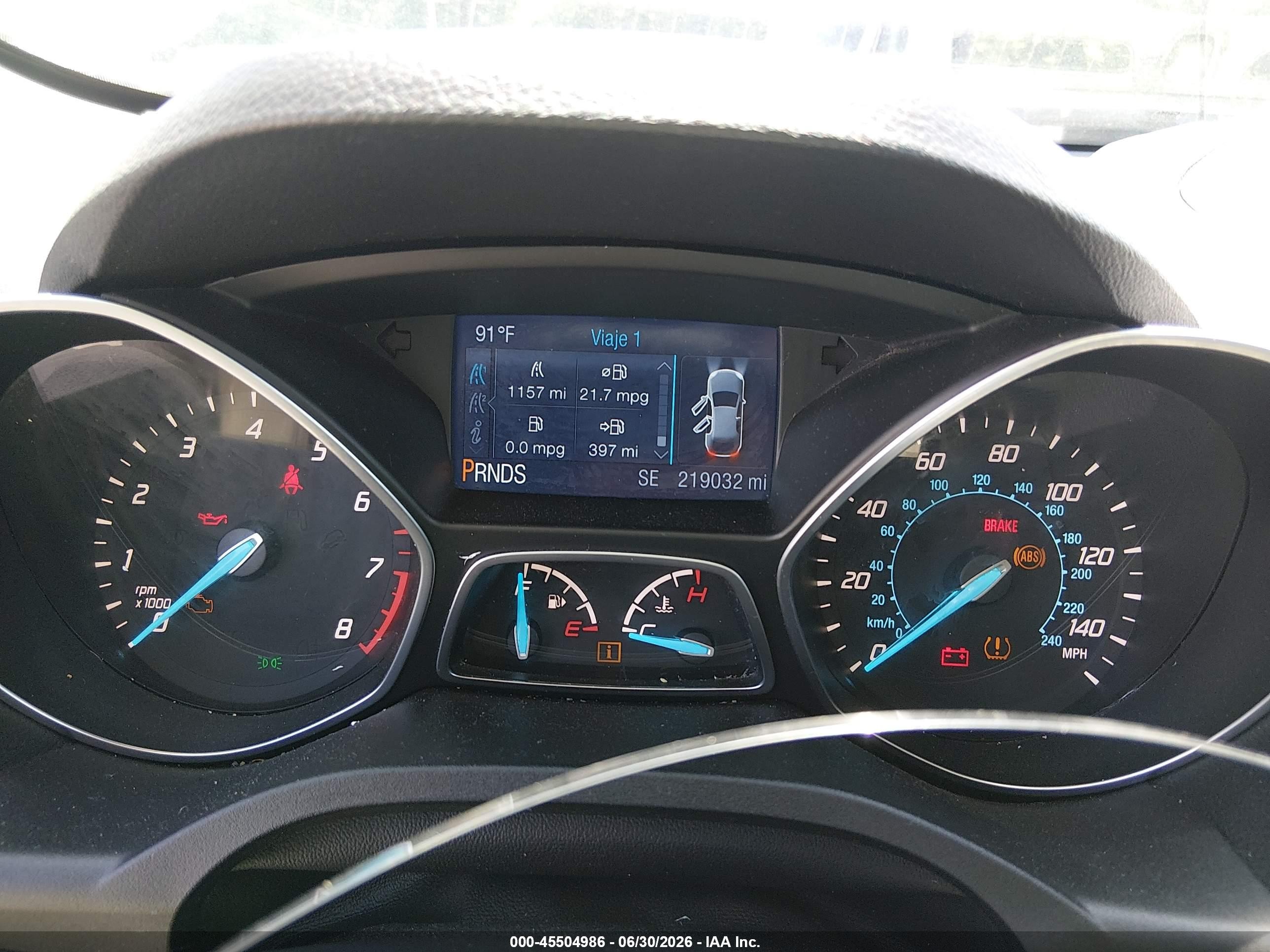 2015 Ford Escape Se White vin: 1FMCU9G99FUC56791