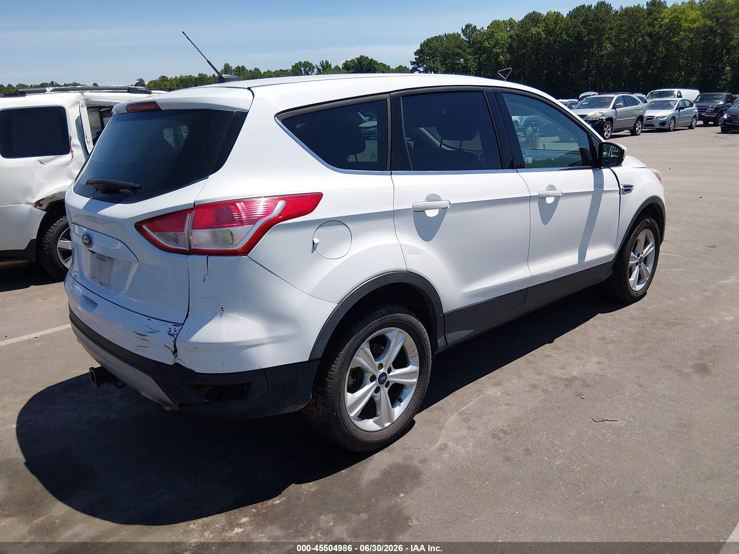 2015 Ford Escape Se White vin: 1FMCU9G99FUC56791