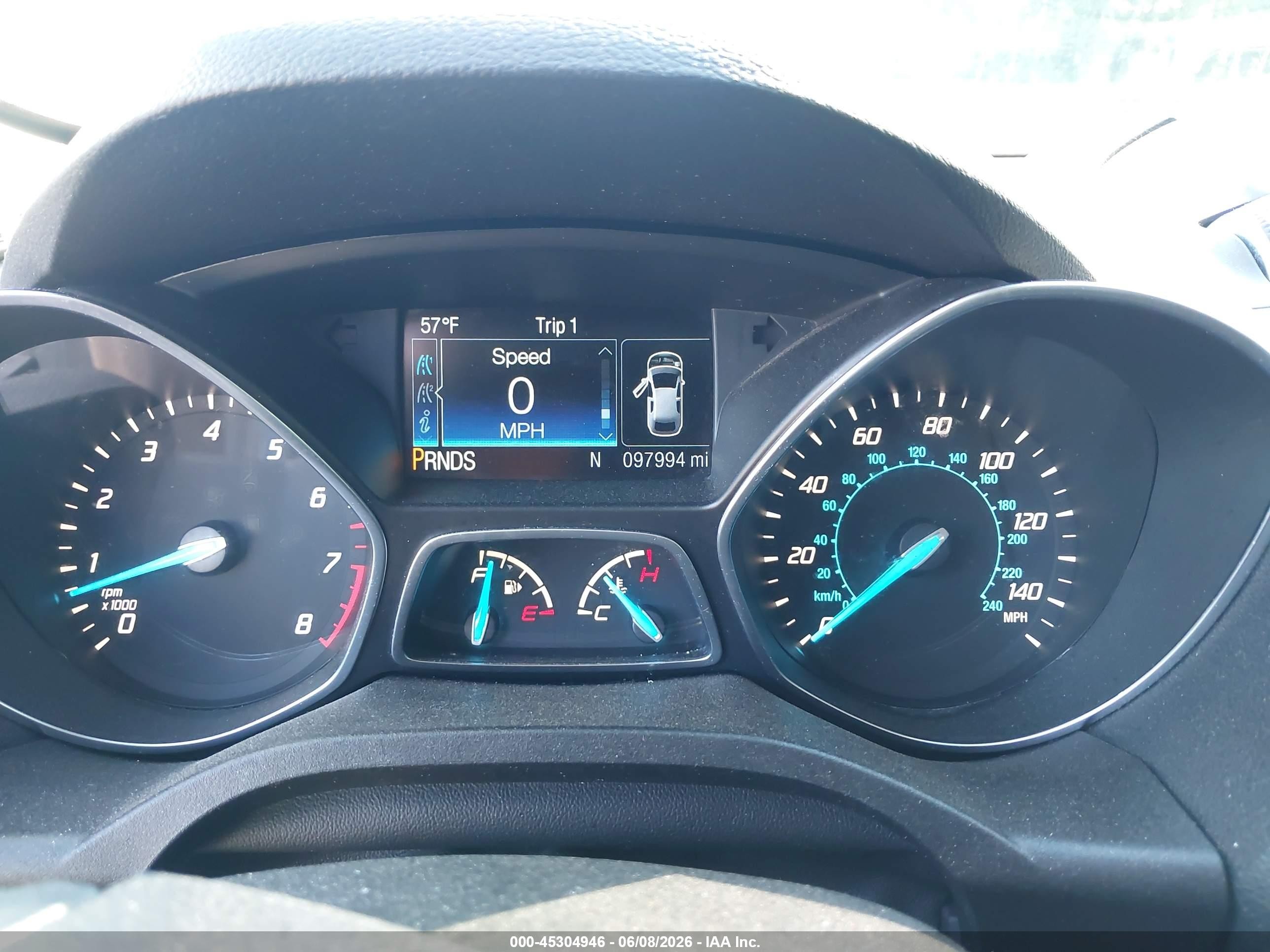 2016 Ford Escape Se Серый vin: 1FMCU9G99GUB42291