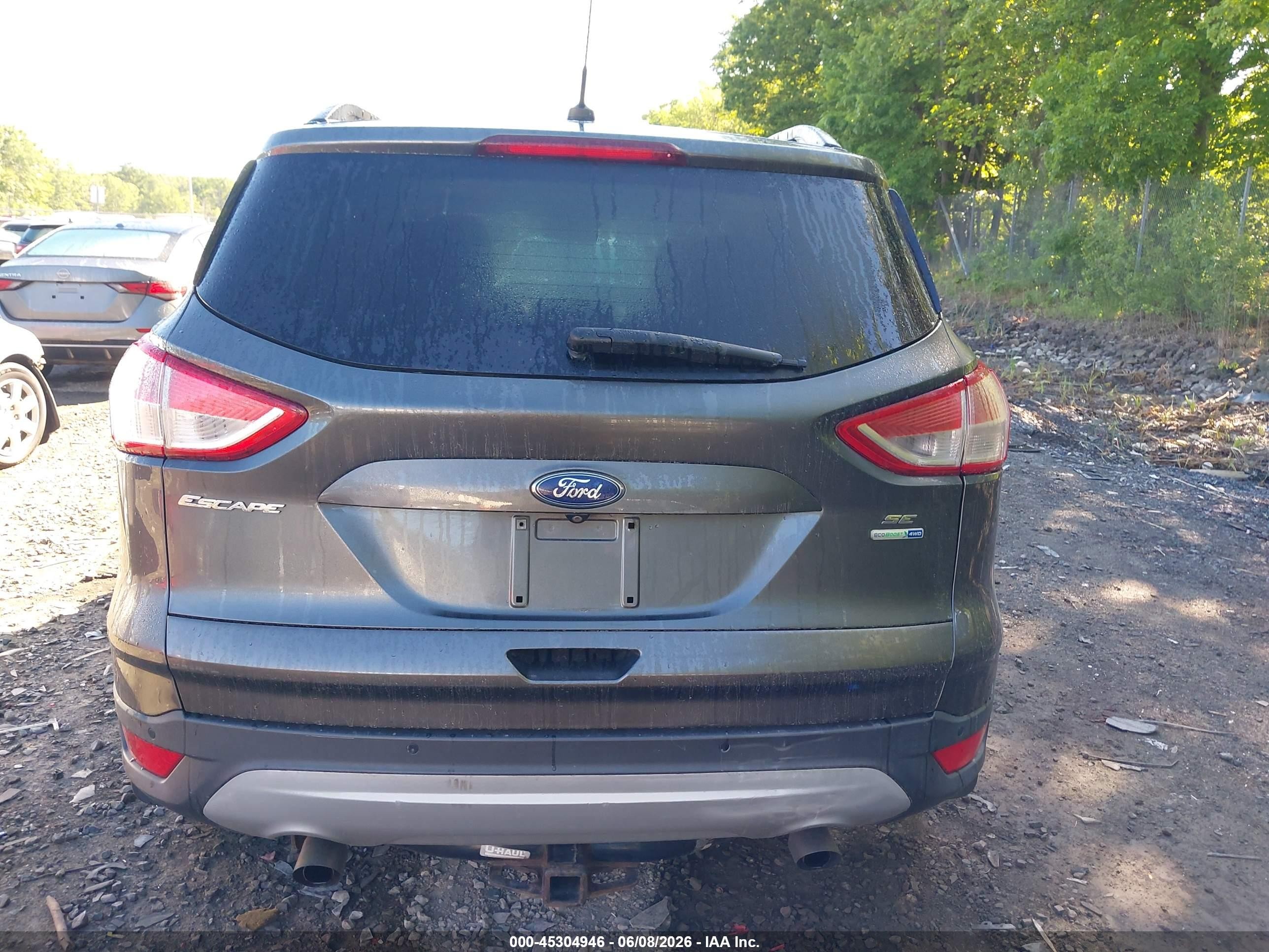 2016 Ford Escape Se Серый vin: 1FMCU9G99GUB42291