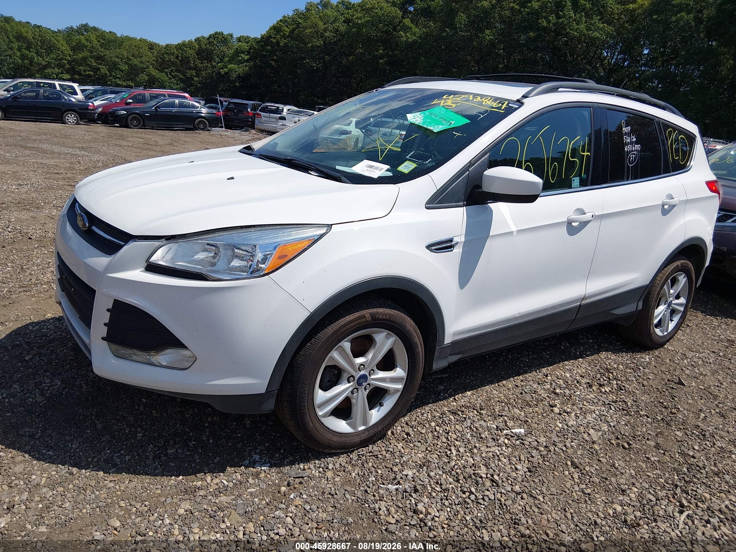 2013 Ford Escape Se White vin: 1FMCU9G9XDUD35108