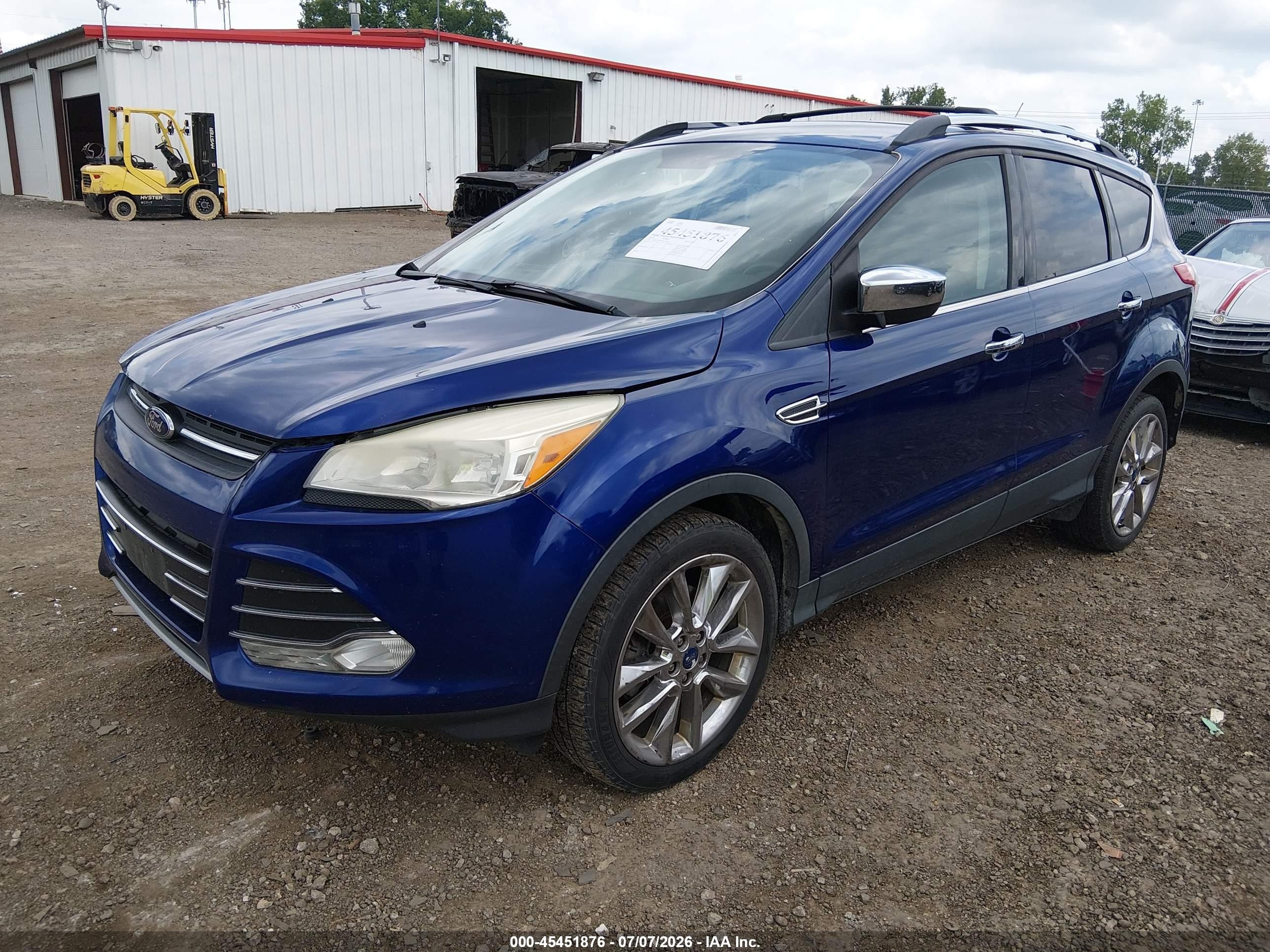 2014 Ford Escape Se Синий vin: 1FMCU9G9XEUC28917